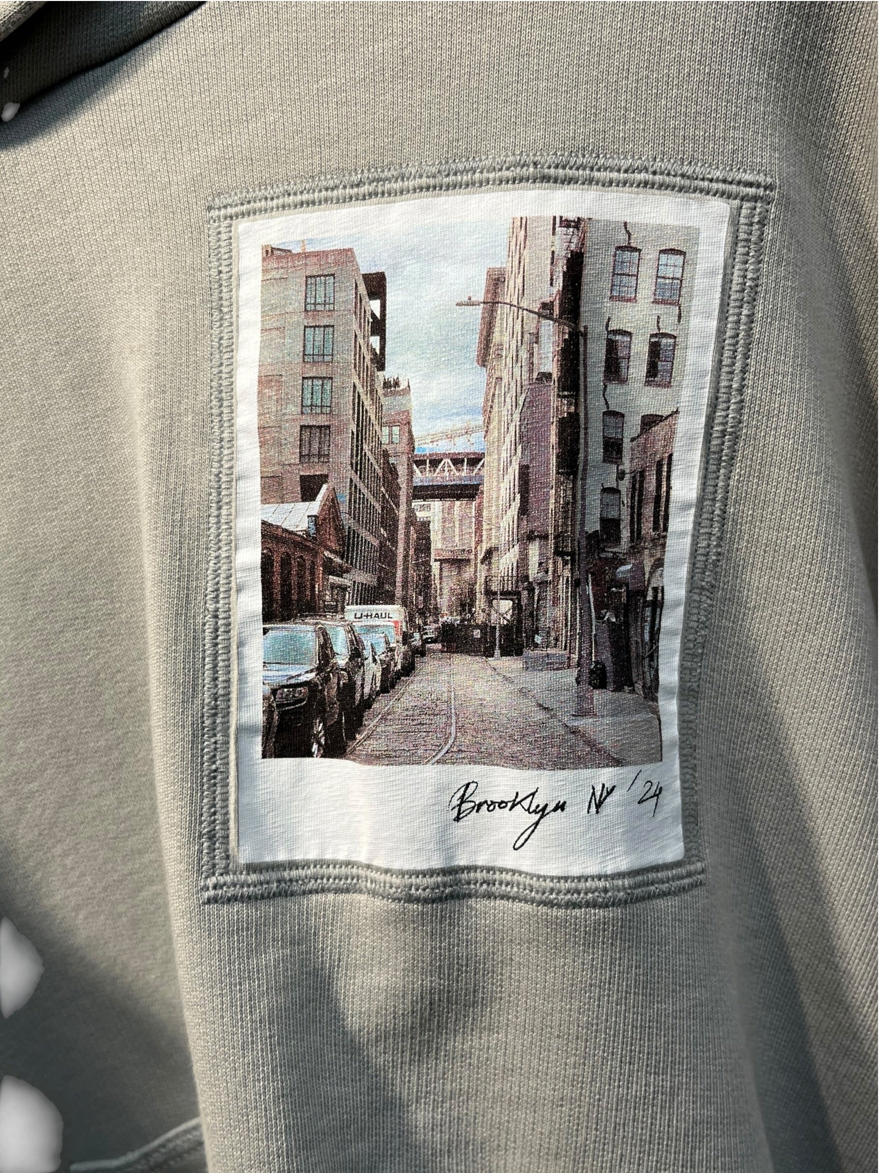 Helmut Lang/Hoodie/M/Cotton/GRY/BROOKLYN NY 24 PHOTO view 4