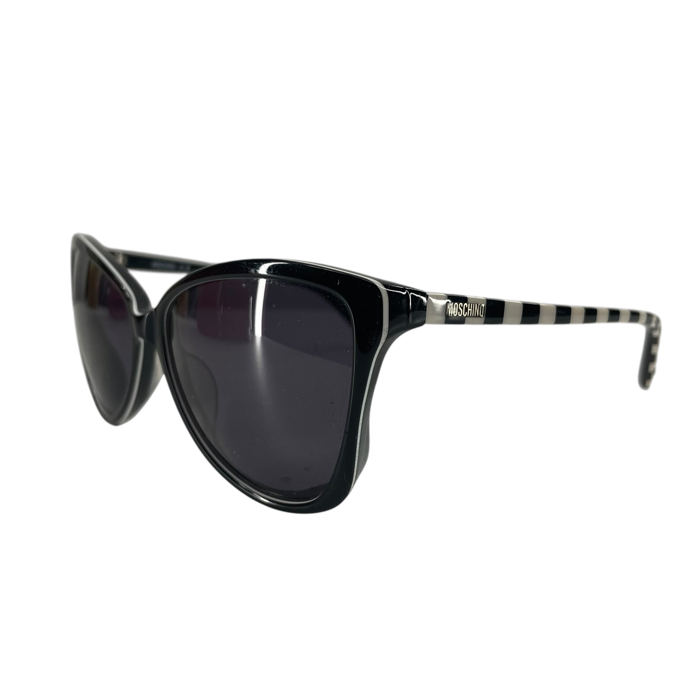 MOSCHINO/Sunglasses/Stripe/Plastic/BLK/SQUARE view 2