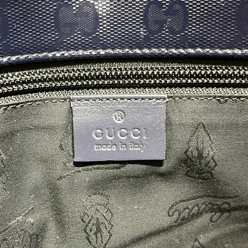 GUCCI/Cross Body Bag/Monogram/NVY/SILVER BUCKLE