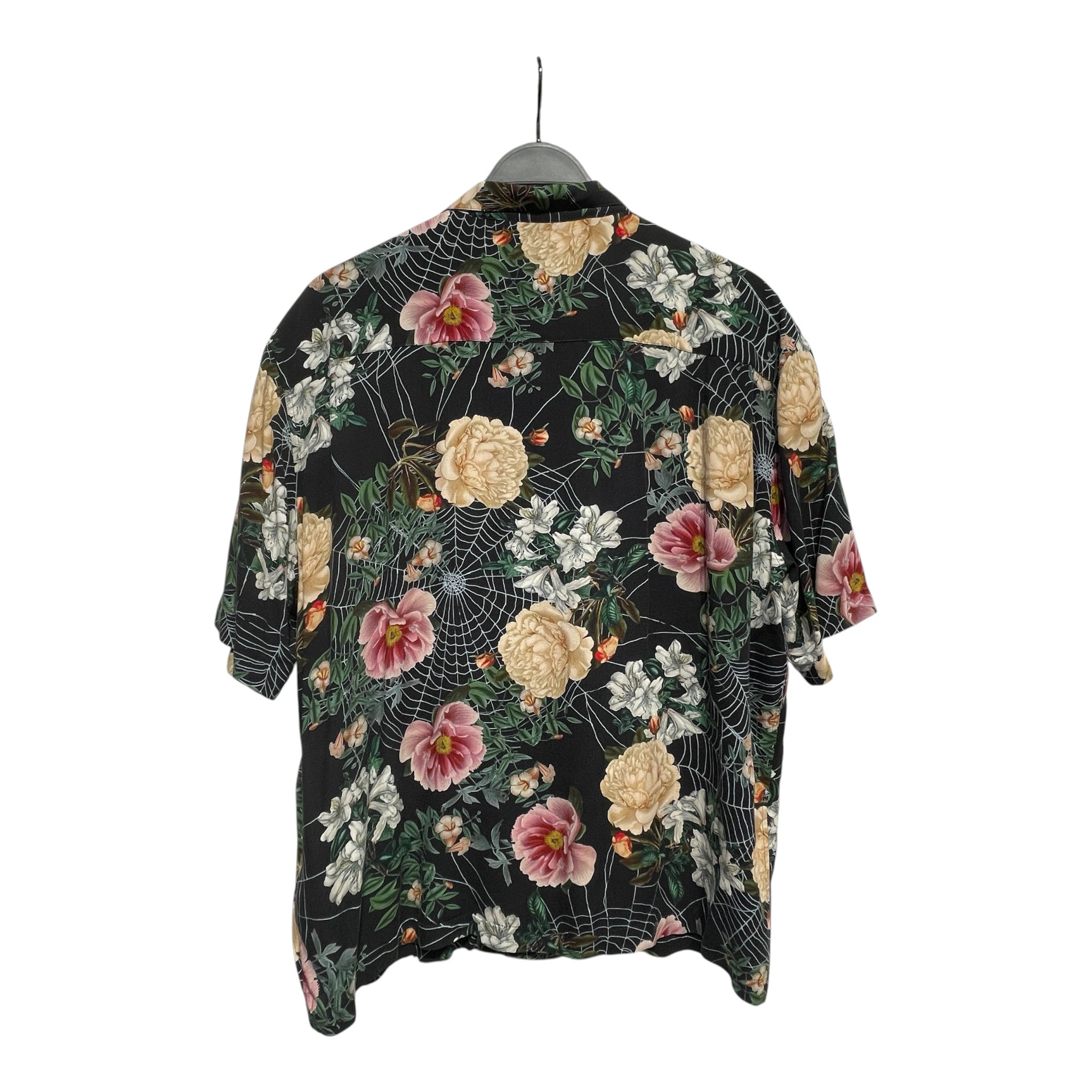 Palm Angels/Hawaiian Shirt/54/Polyester/BLK/Floral Pattern/ view 2