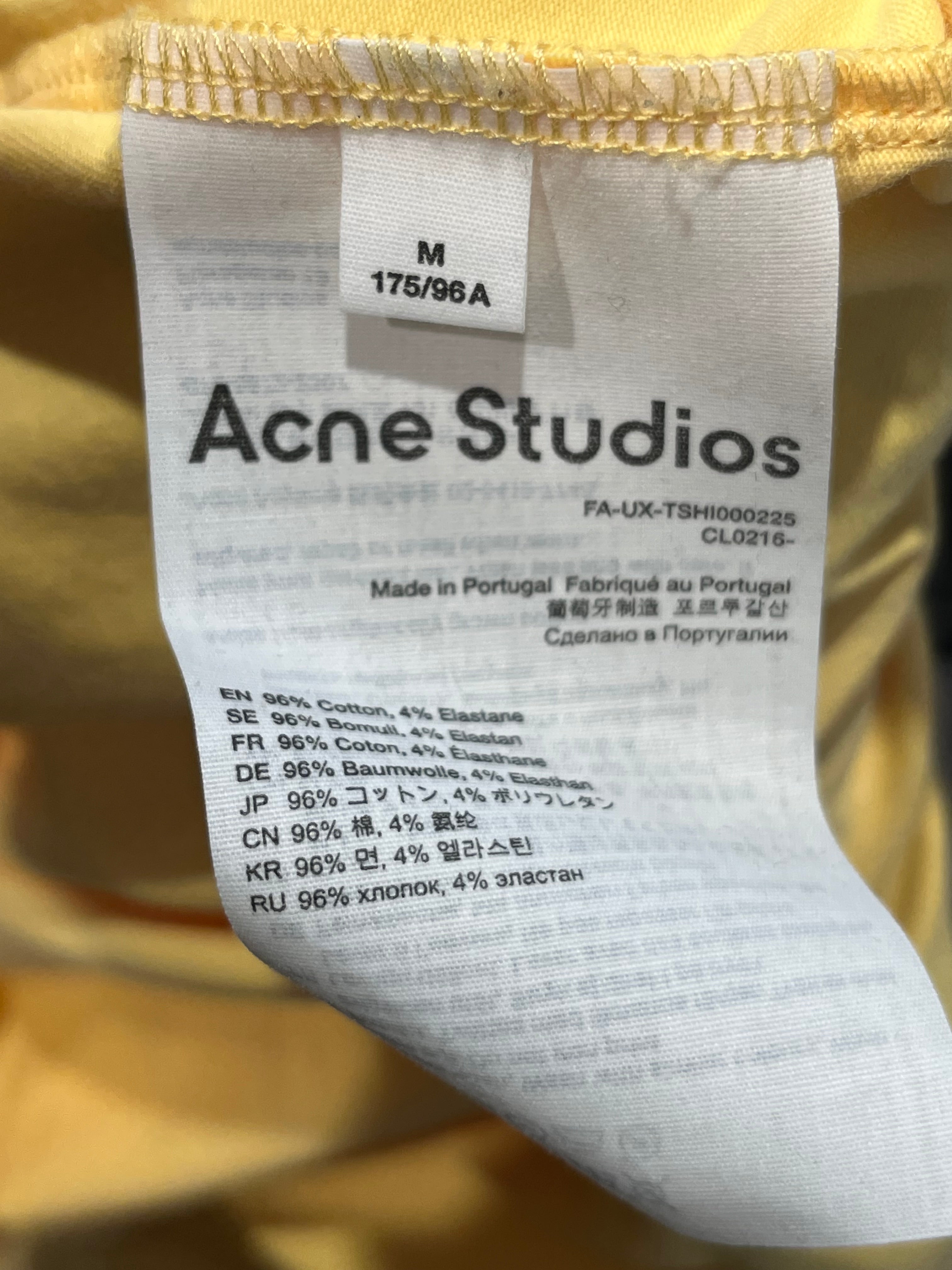Acne Studios/LS T-Shirt/M/Cotton/YEL/XOXO GEMS view 3