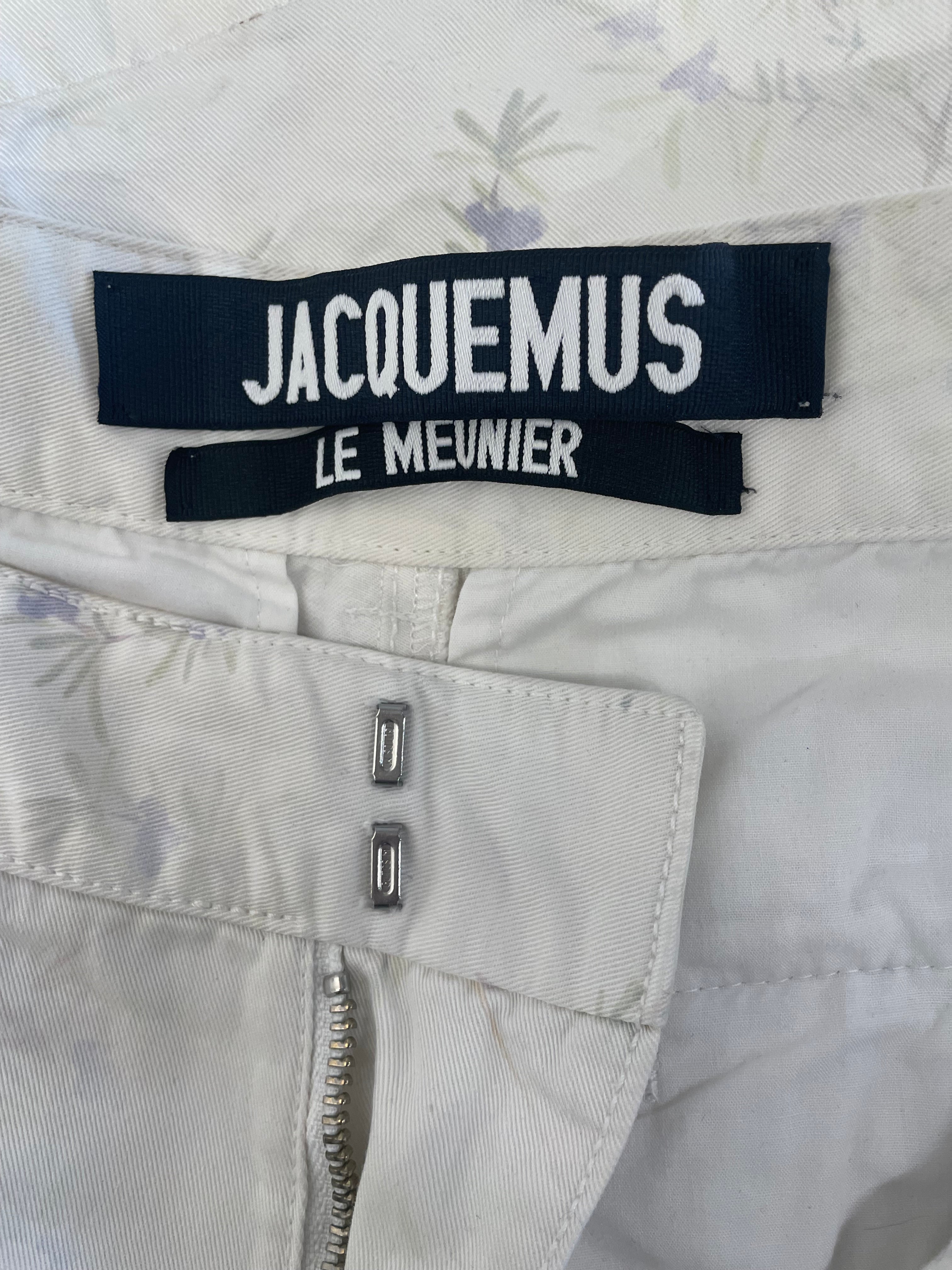 JACQUEMUS/Cargo Pants/46/Cotton/WHT/Floral Pattern/Le Meunier Convertible view 3