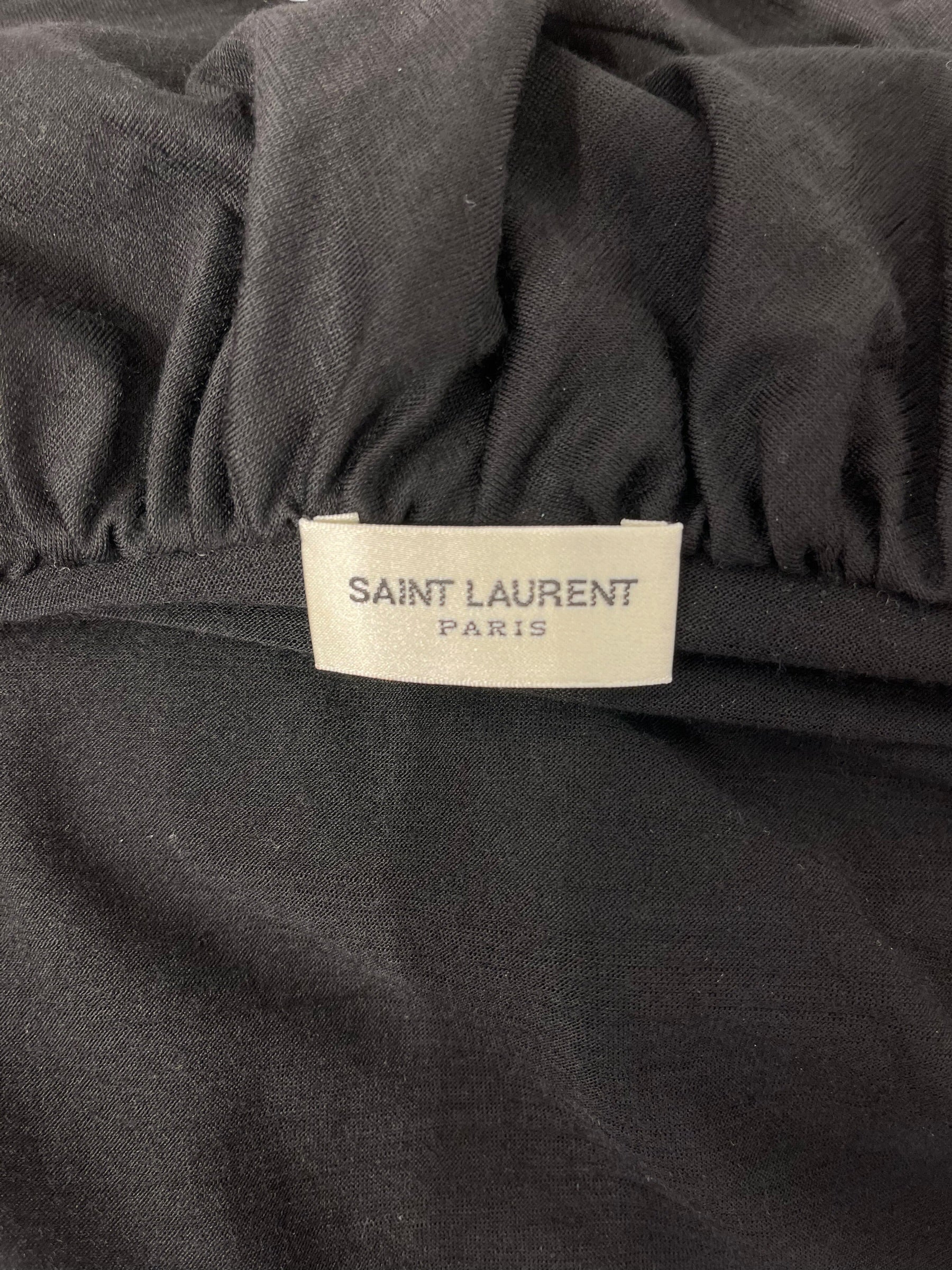 SAINT LAURENT/LS Blouse/L/Cotton/BLK/2023 SLP HOOD TOP view 3