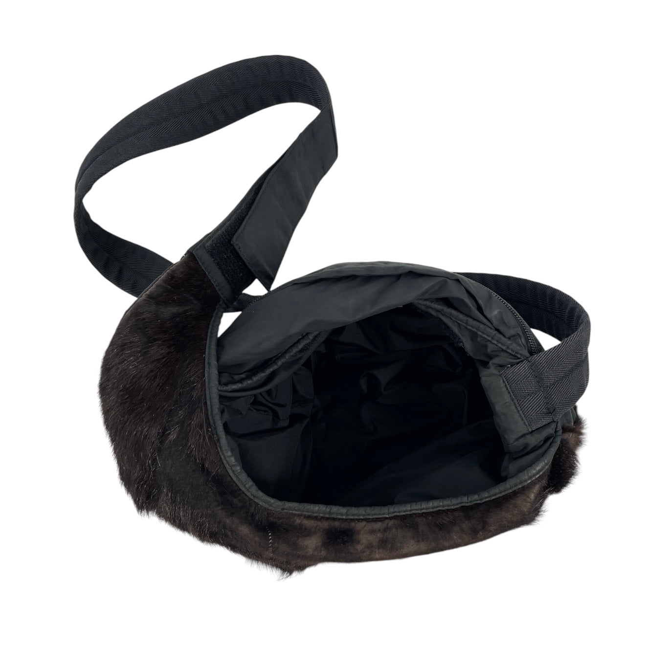 PRADA/Tote Bag/Fake Fur/BRW/FUR CROSSBODY view 5