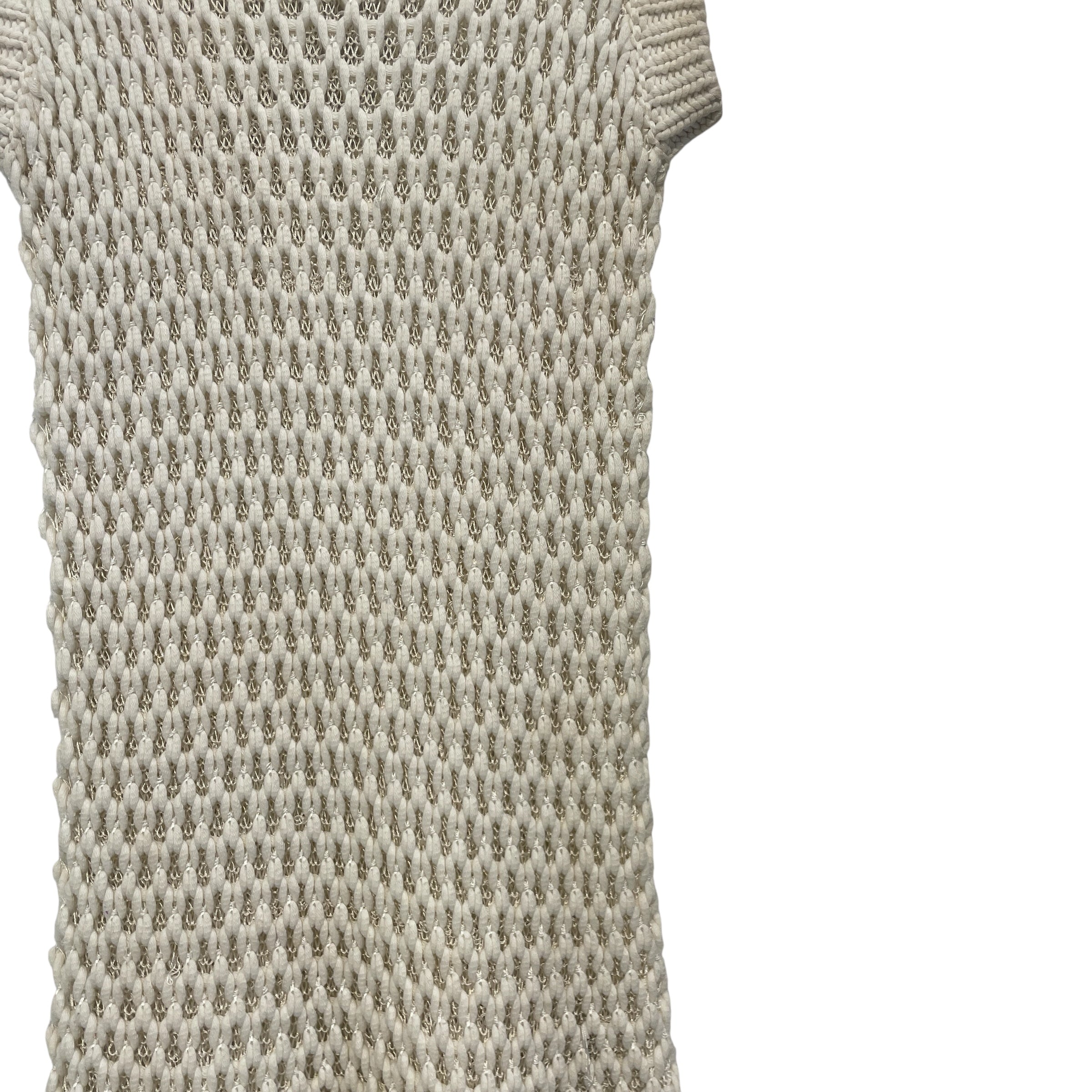MM6/SS Dress/S/Cotton/WHT/knitted dress view 3