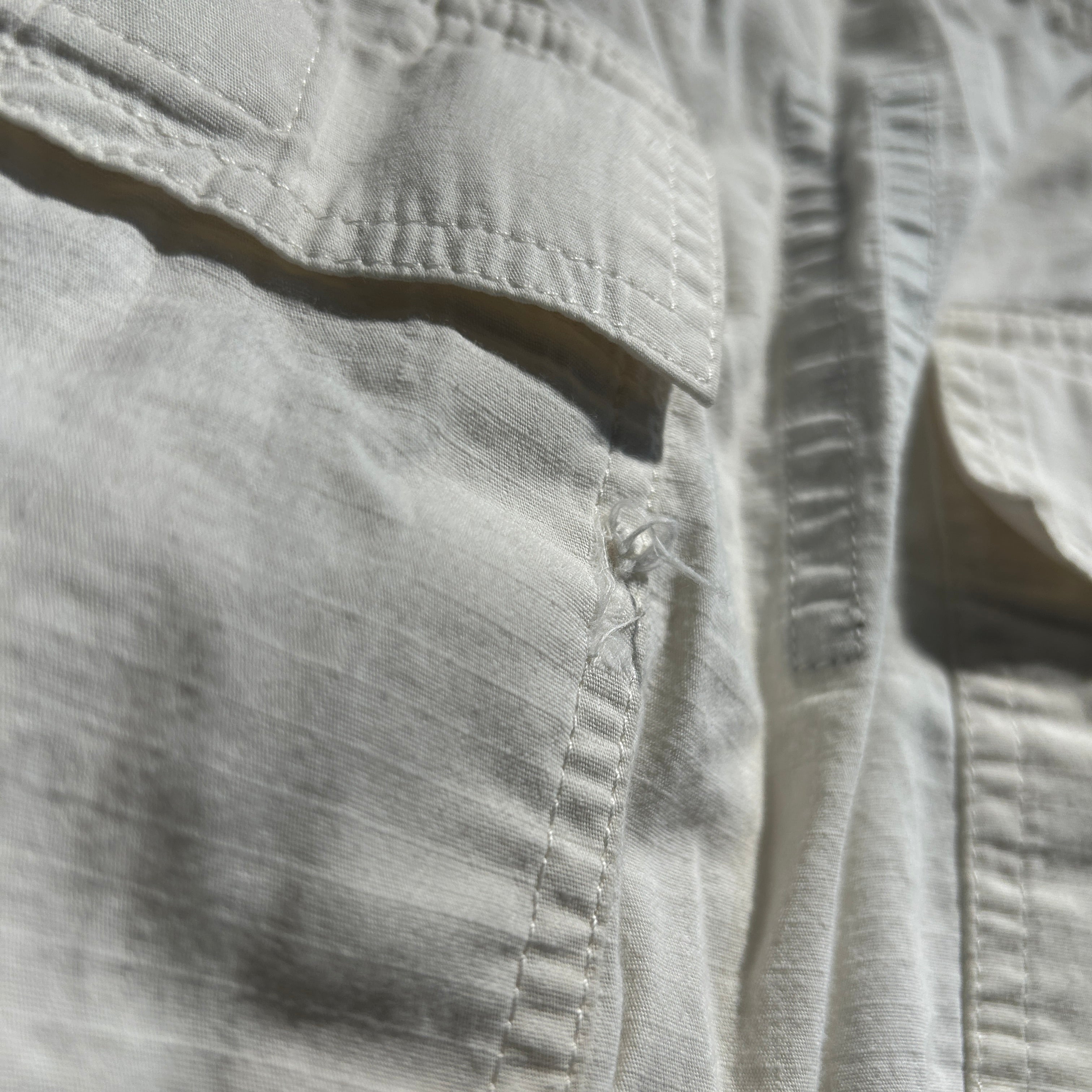 RICK OWENS DRKSHDW/Shorts/L/Cotton/CRM/drop crotch view 5