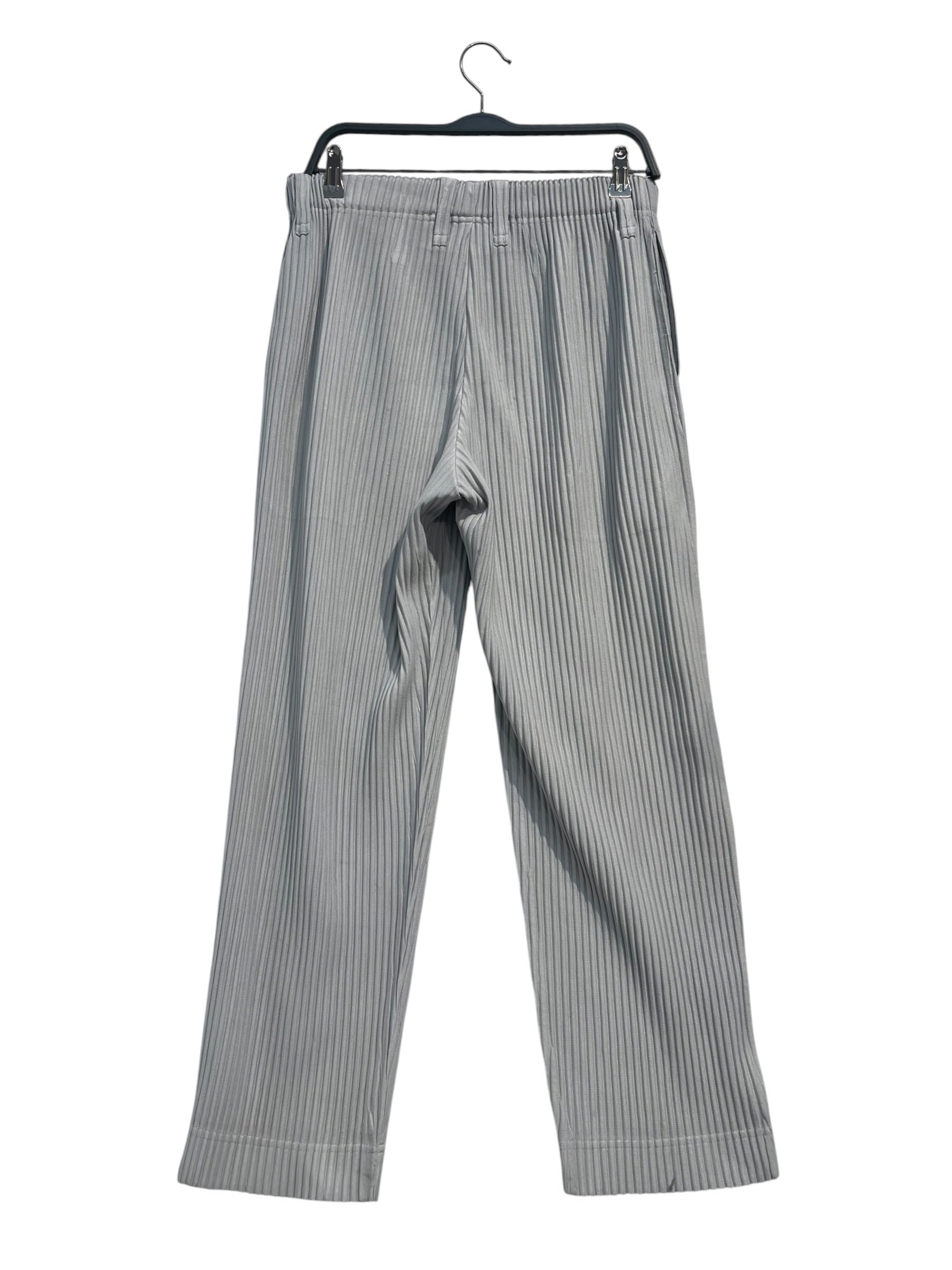 HOMME PLISSE ISSEY MIYAKE/Pants/Polyester/GRY/BELT LOOPS PLEATED PANTS view 1