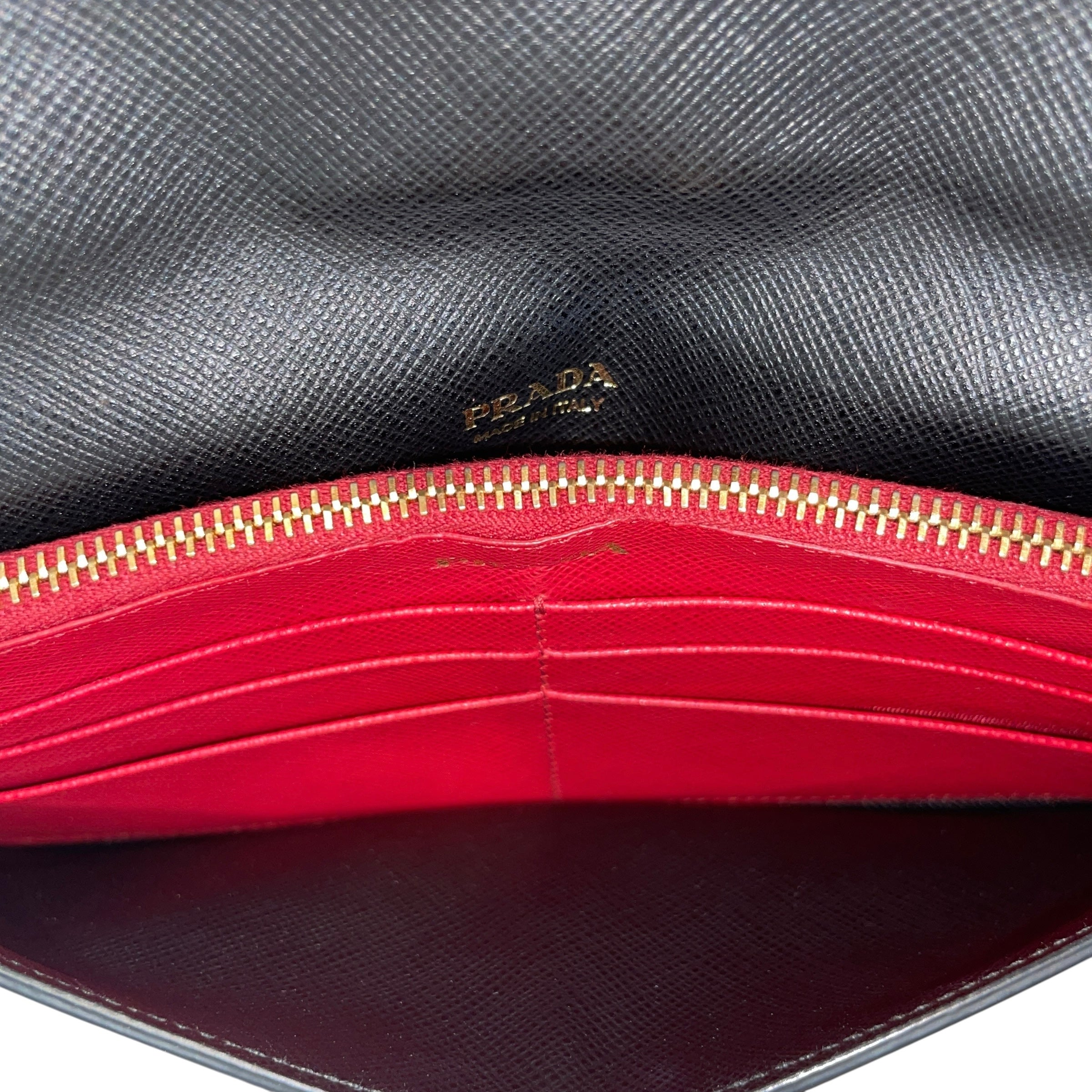 PRADA/Wallet/Leather/BLK/L's/Manuelle Envelope Wallet view 4