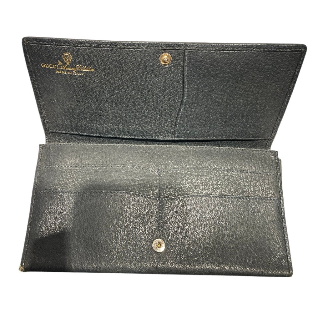 GUCCI/Bifold Wallet/Monogram/Leather/NVY/ view 4