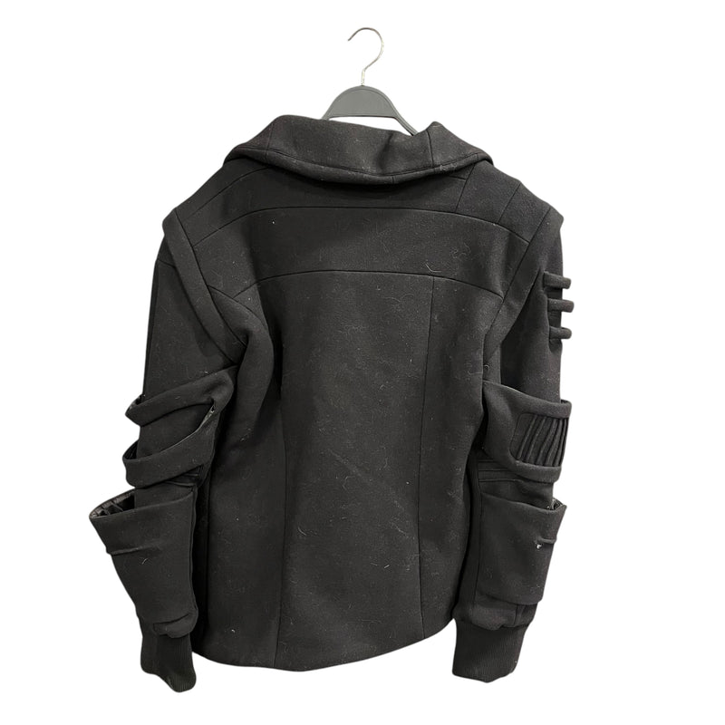 DEMOBAZA/Coat/S/Wool/BLK/Strap Sleeve