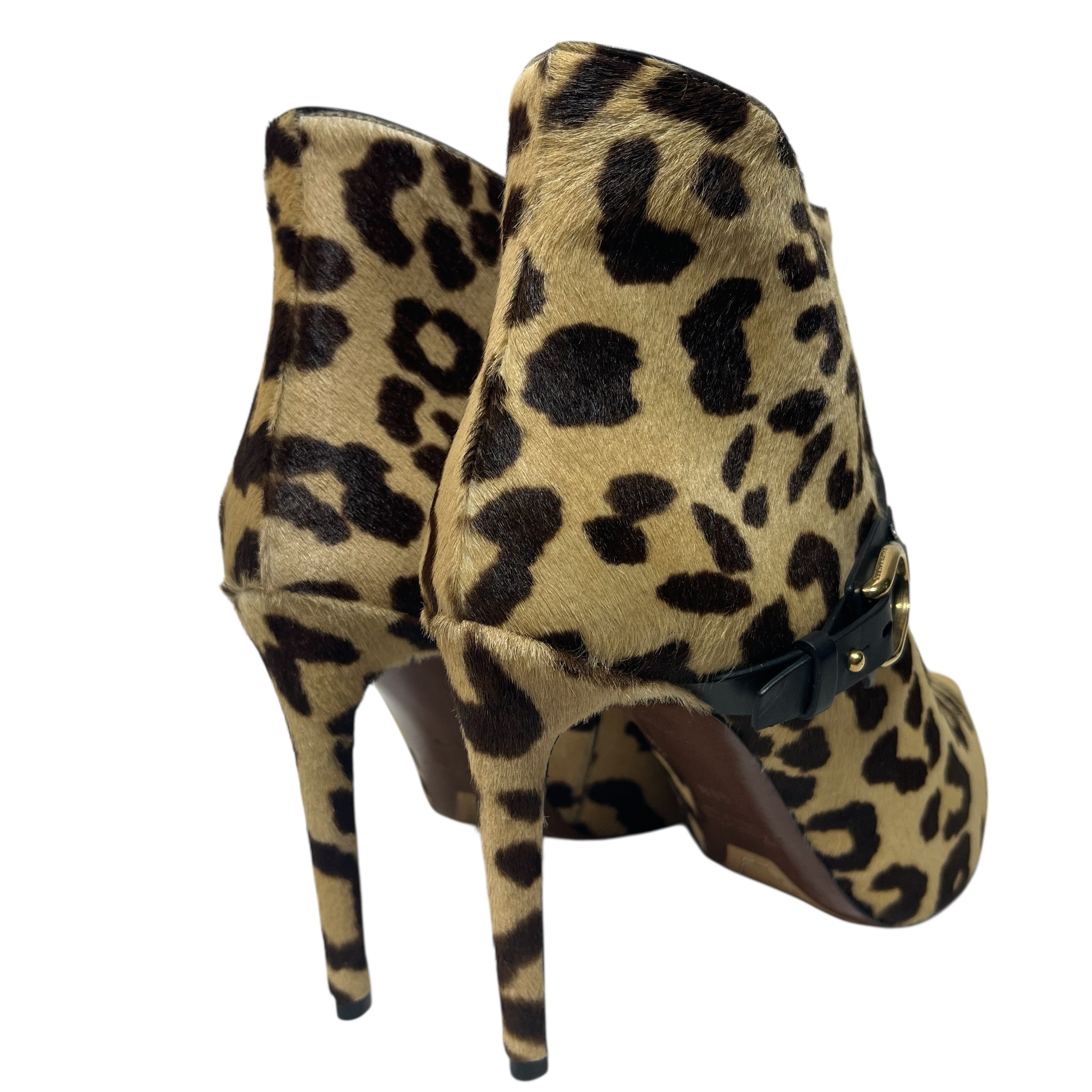 RALPH LAUREN PURPLE LABEL/Booties/EU 41/Leopard/Fur/BEG/POINTED TOE HEELS view 2