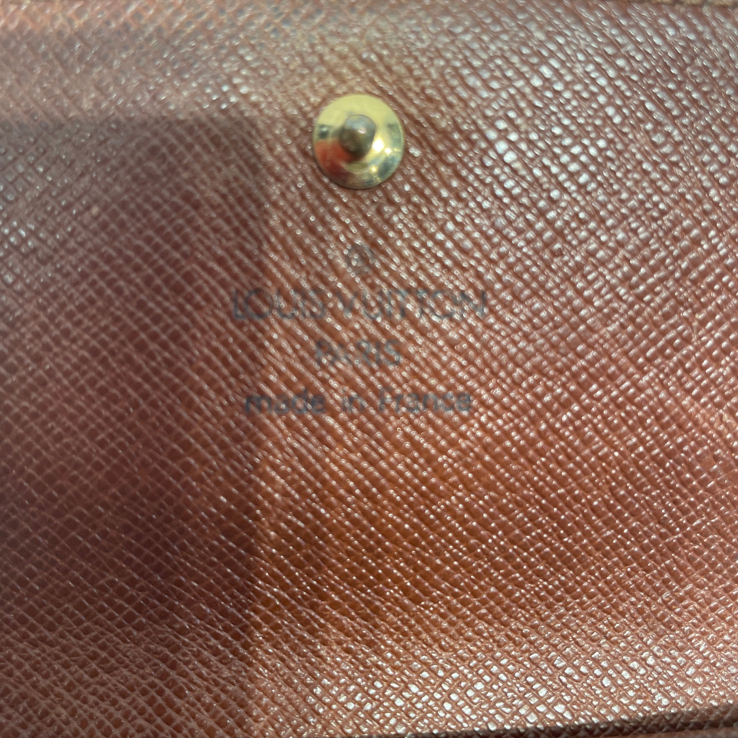 LOUIS VUITTON/Trifold Wallet/Monogram/Leather/BRW/L's/Elise trifold view 5