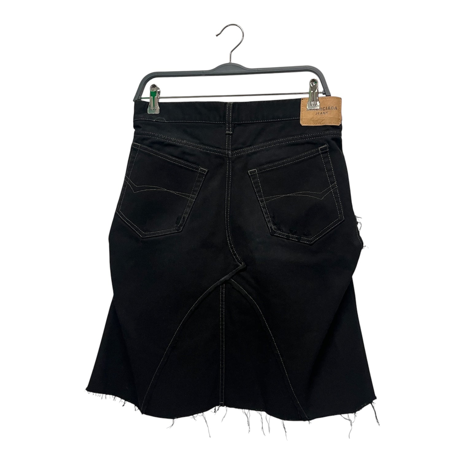 BALENCIAGA/Skirt/36/Denim/BLK/Midi Length/DISTRESSED BNWT view 2