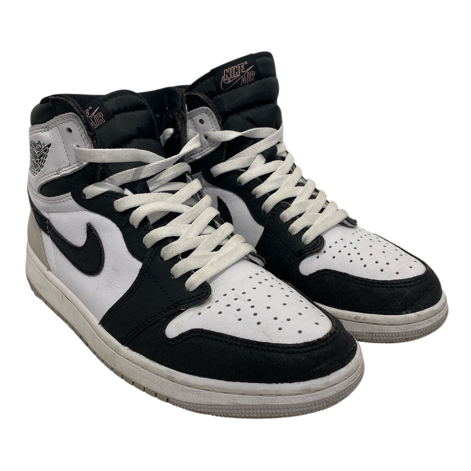 NIKE/AIR JORDAN 1/Hi-Sneakers/US 9/Leather/BLK/555088-108 view 1