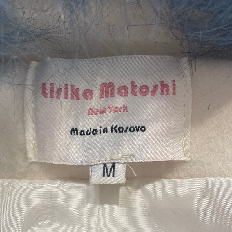 LIRIKA MATOSHI/Coat/M/All Over Print/Wool/CRM/APARTMENT COAT