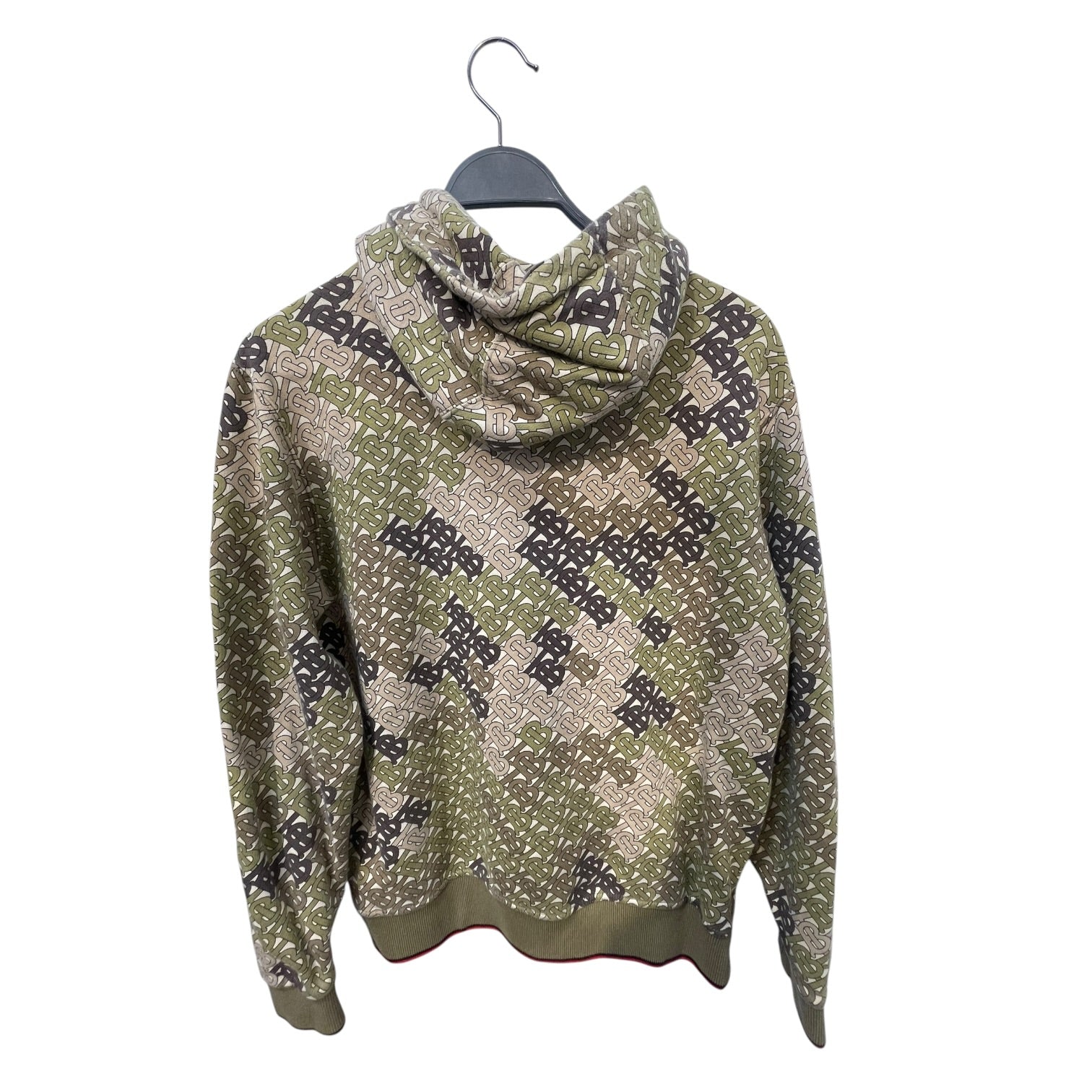 BURBERRY/Hoodie/S/Monogram/Cotton/KHK/red border hem view 2