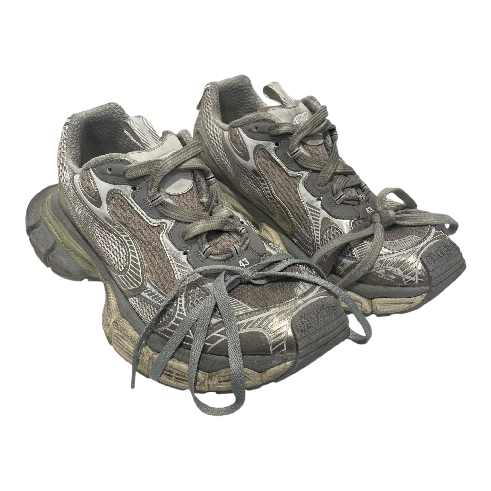 BALENCIAGA/Low-Sneakers/EU 43/Cotton/SLV/3XL view 1