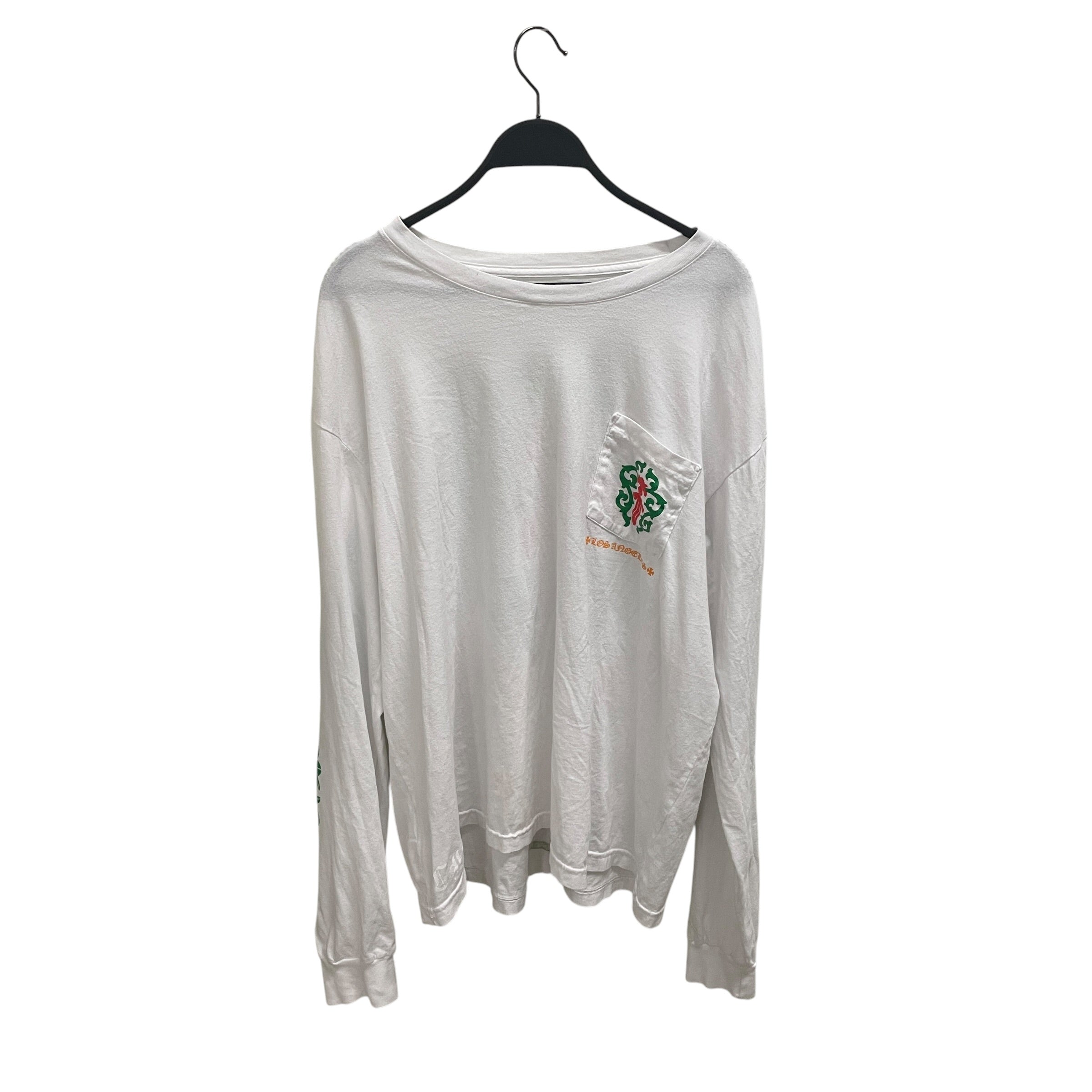CHROME HEARTS/LS T-Shirt/XXL/Cotton/WHT/LOS ANGLES /RED/GRN/ORN view 1