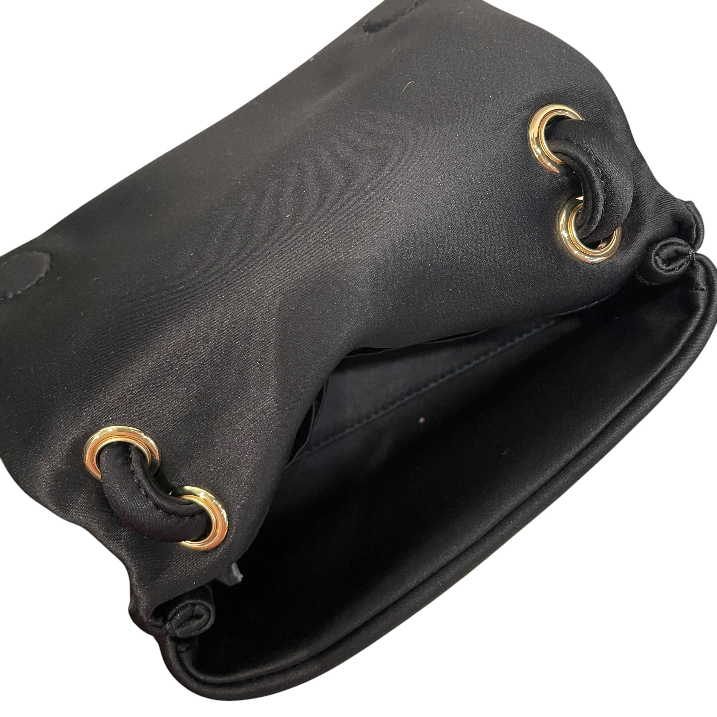 MARC JACOBS/Clutch Bag/BLK/MINI CLUTCH/SATIN/GOLD HARDWEA view 3