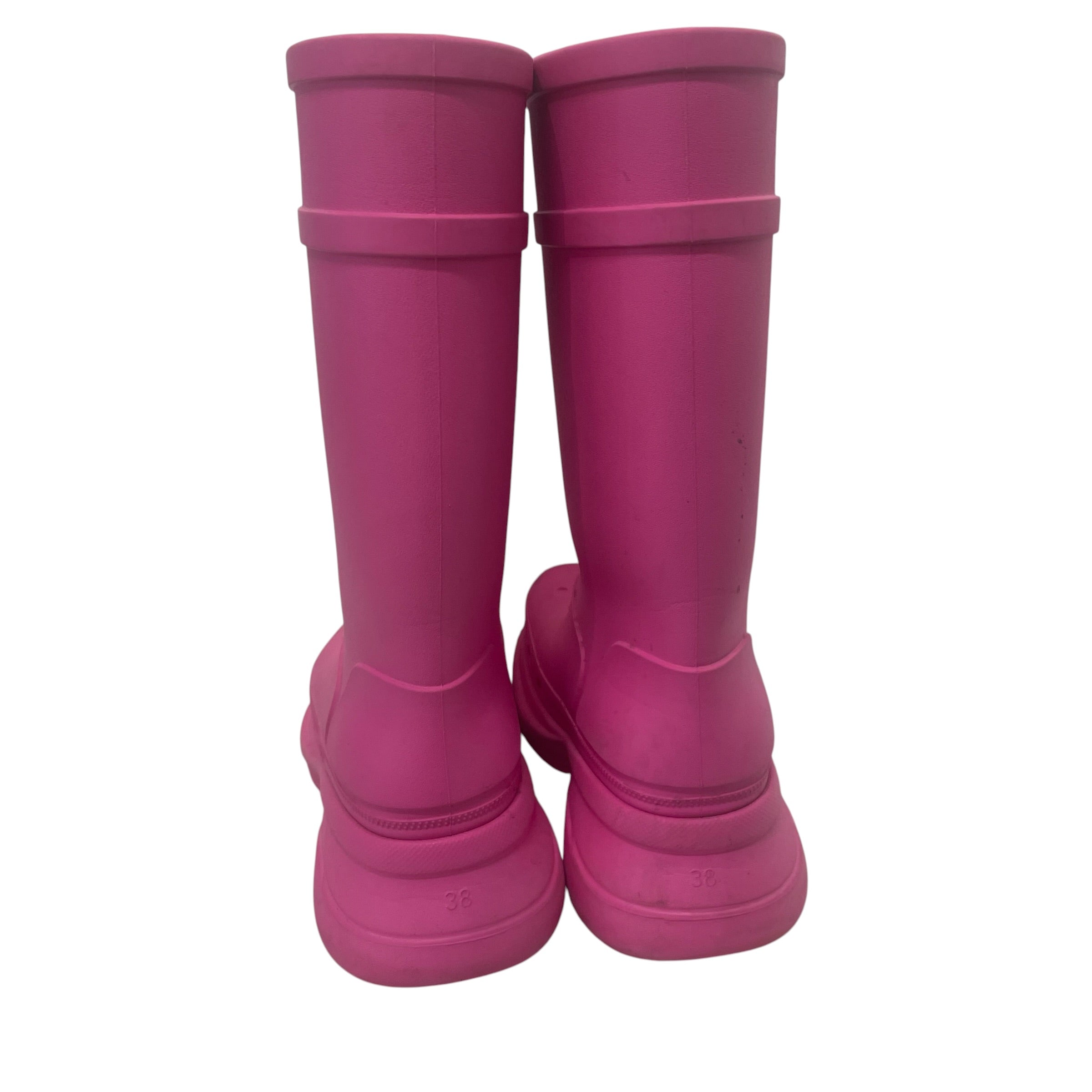 BALENCIAGA/Rain Boots/EU 38/PNK/CROC BOOTS view 3