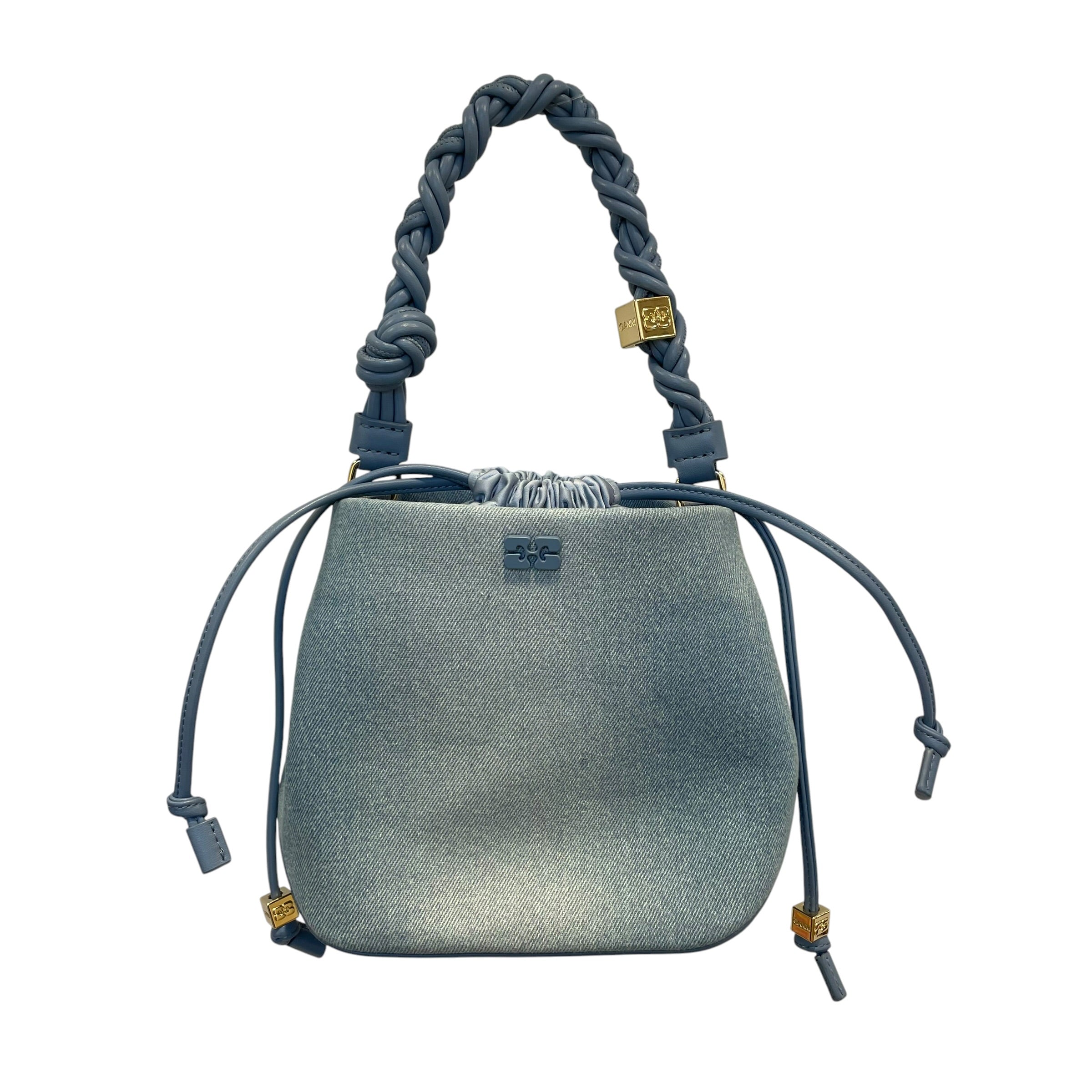 GANNI/Cross Body Bag/gld hard/threaded handle/silk view 1