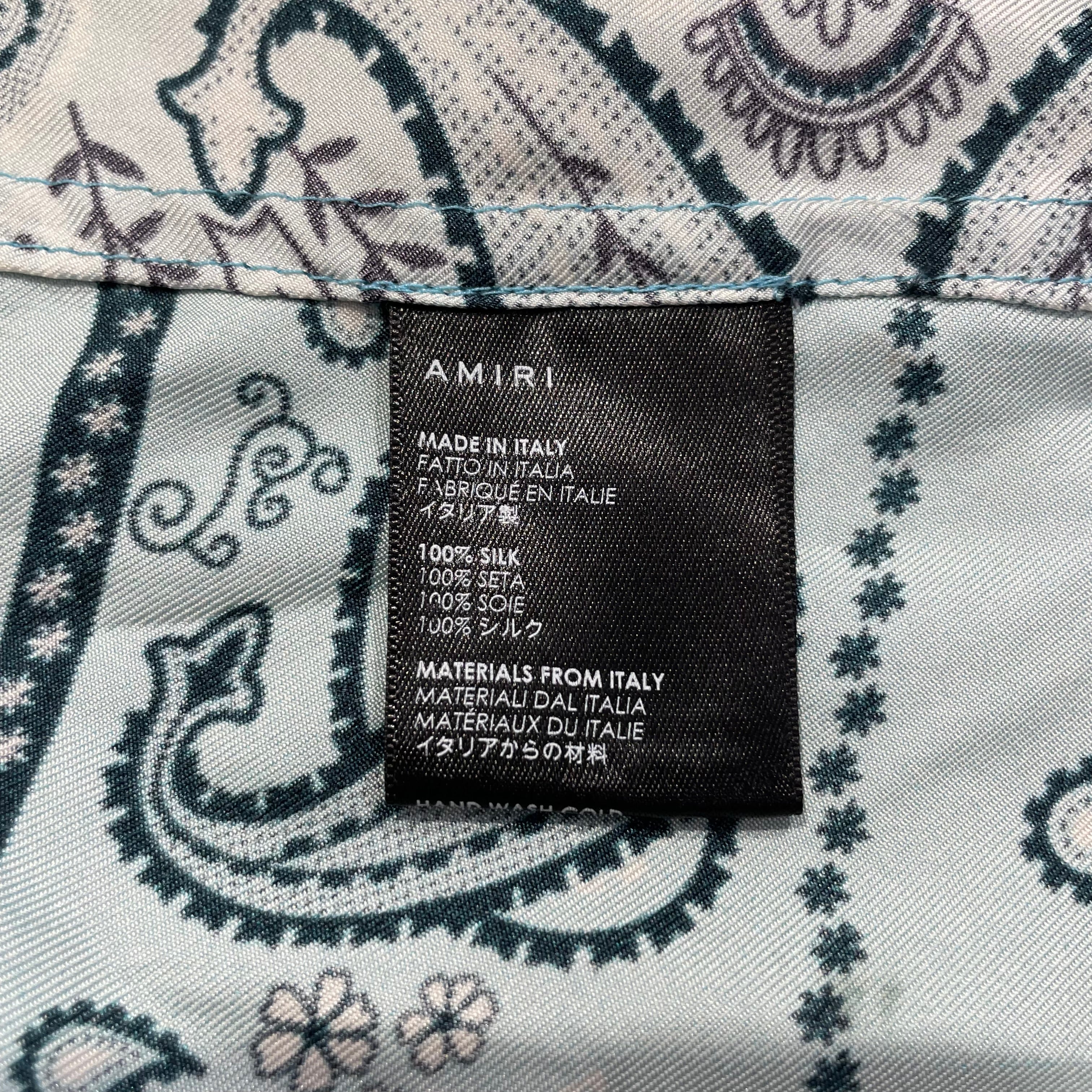 AMIRI/Shirt/XXL/Silk/BLU/Paisley/DIFFERENT BLUES view 4