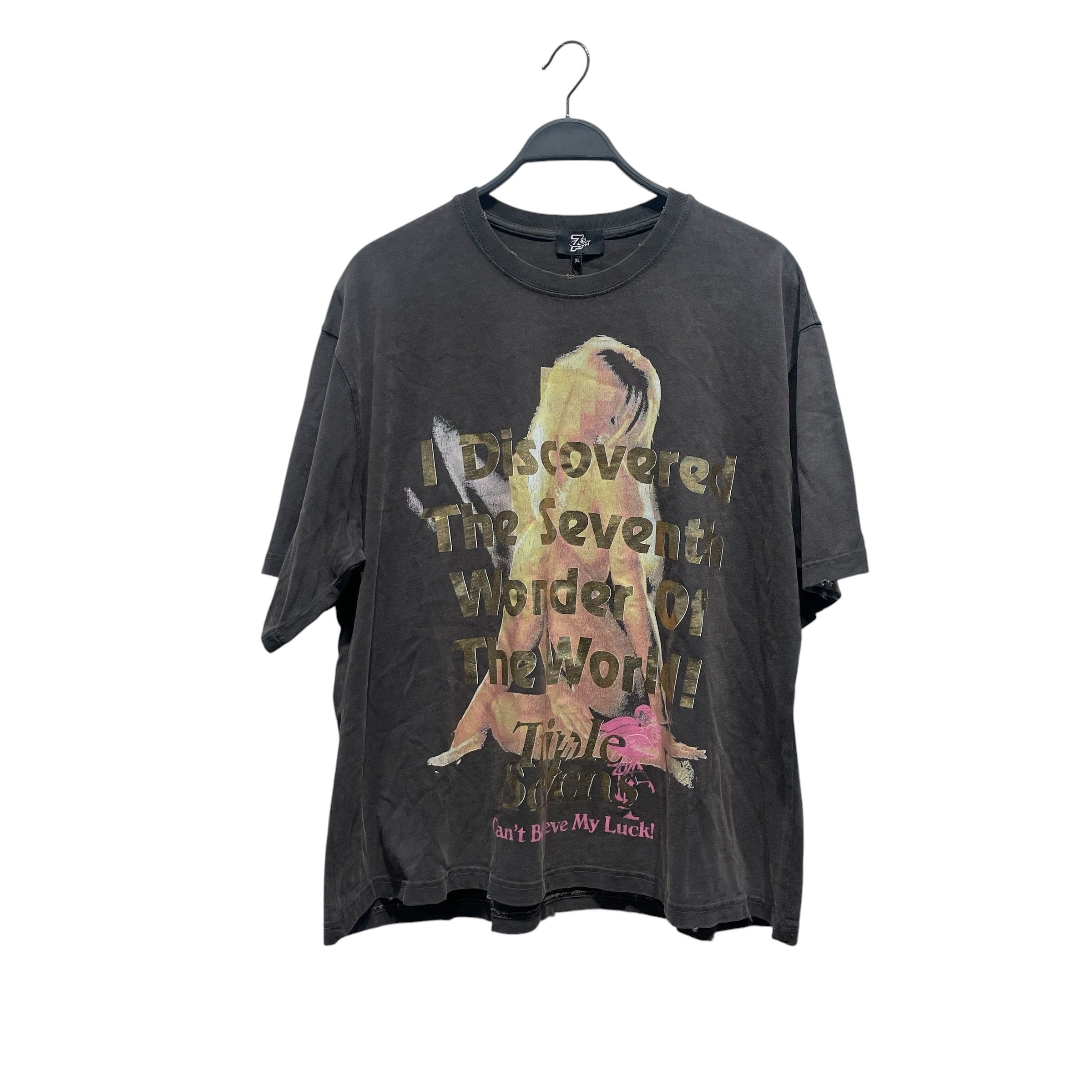 triple sevens seventh/T-Shirt/XL/Cotton/BLK/wonder feded view 1