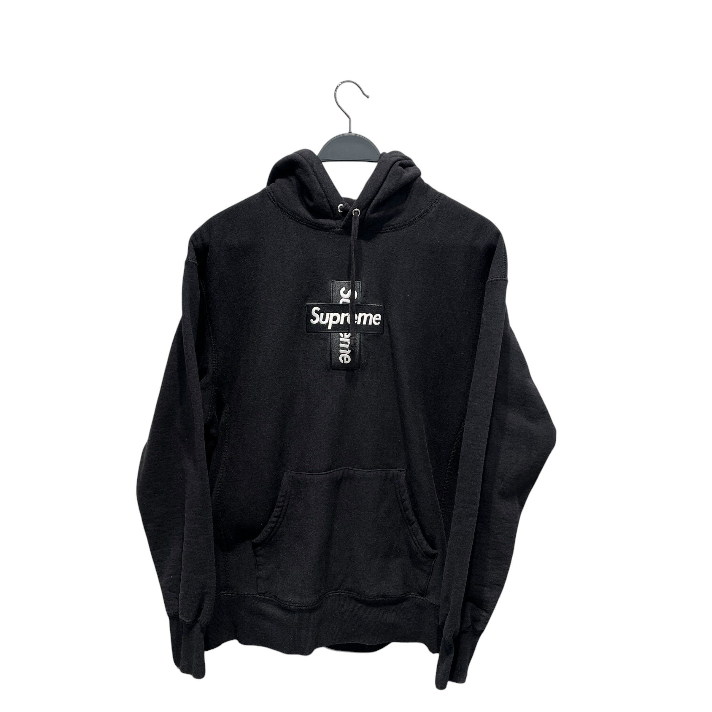 Supreme/Hoodie/S/Graphic/Cotton/BLK/Pullover/Gothic Cross Box Logo Hoodie view 1