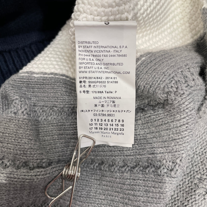 Maison Margiela/Heavy Cardigan/S/Cotton/MLT/NAVY BUTTON CARDIGAN