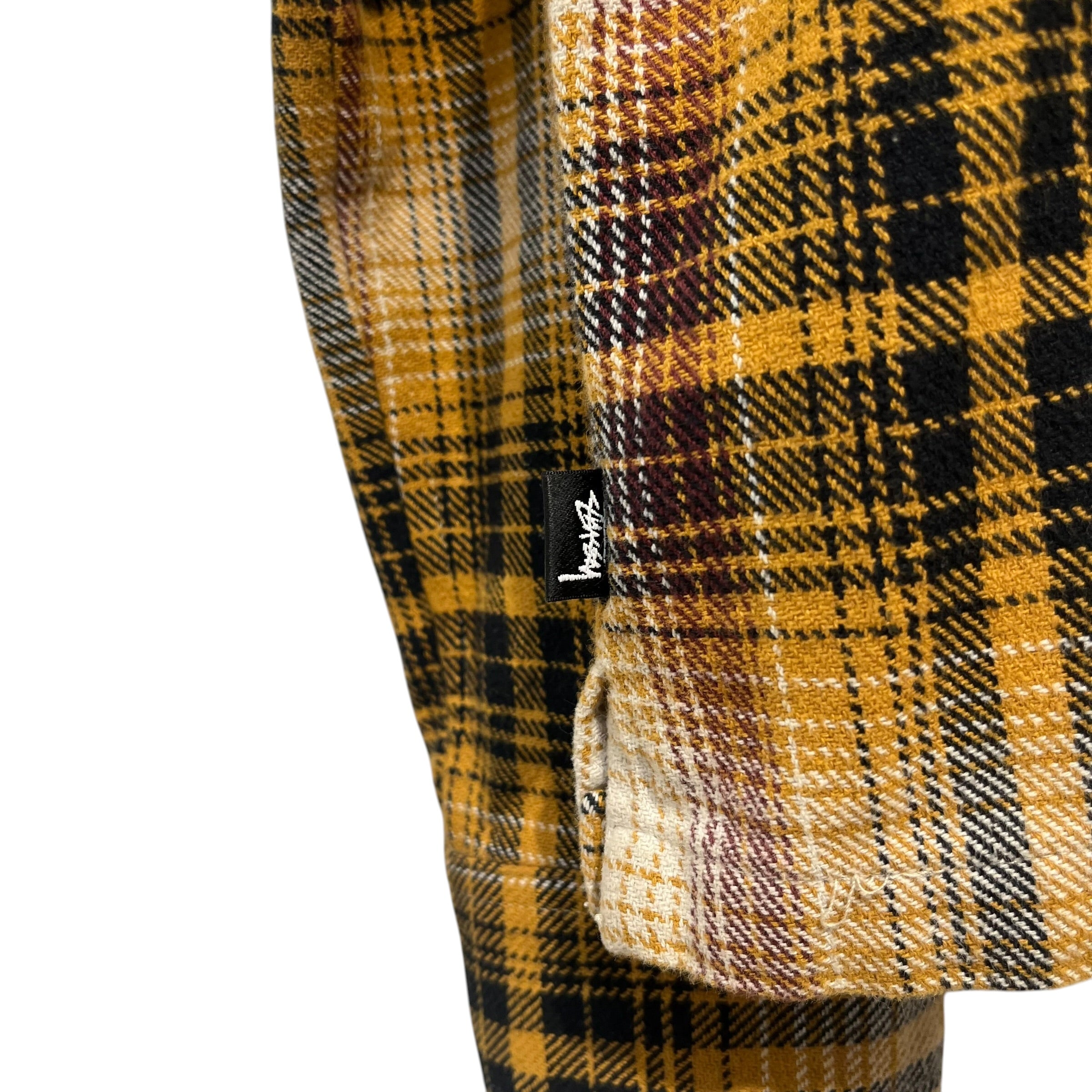 STUSSY/Jacket/M/Cotton/YLW/Plaid/ZIP UP BREAST POCKET COLLAR view 4