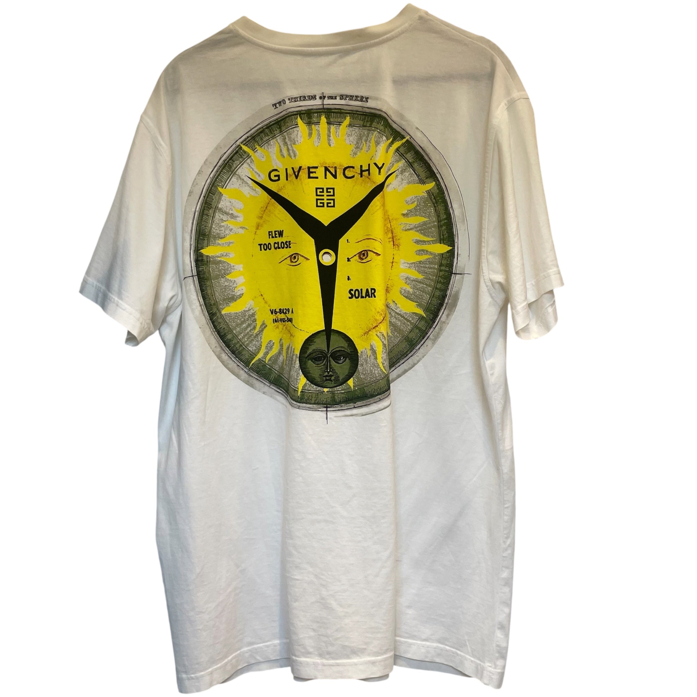 GIVENCHY/T-Shirt/M/Cotton/WHT/2019 record/sundial/solar view 2