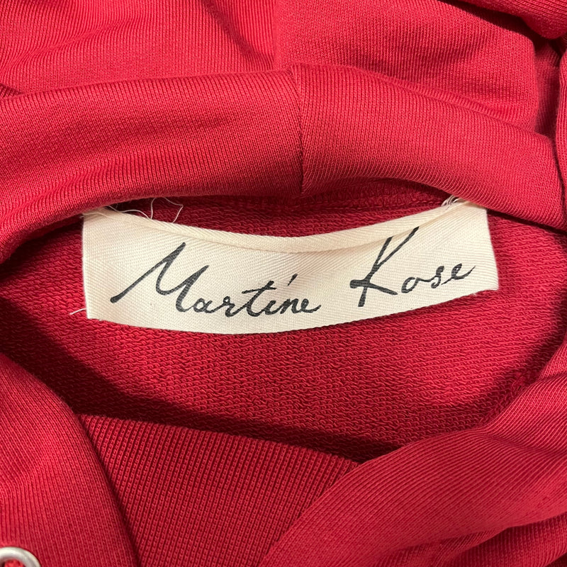 MARTINE ROSE/Hoodie/M/Red/Cotton/