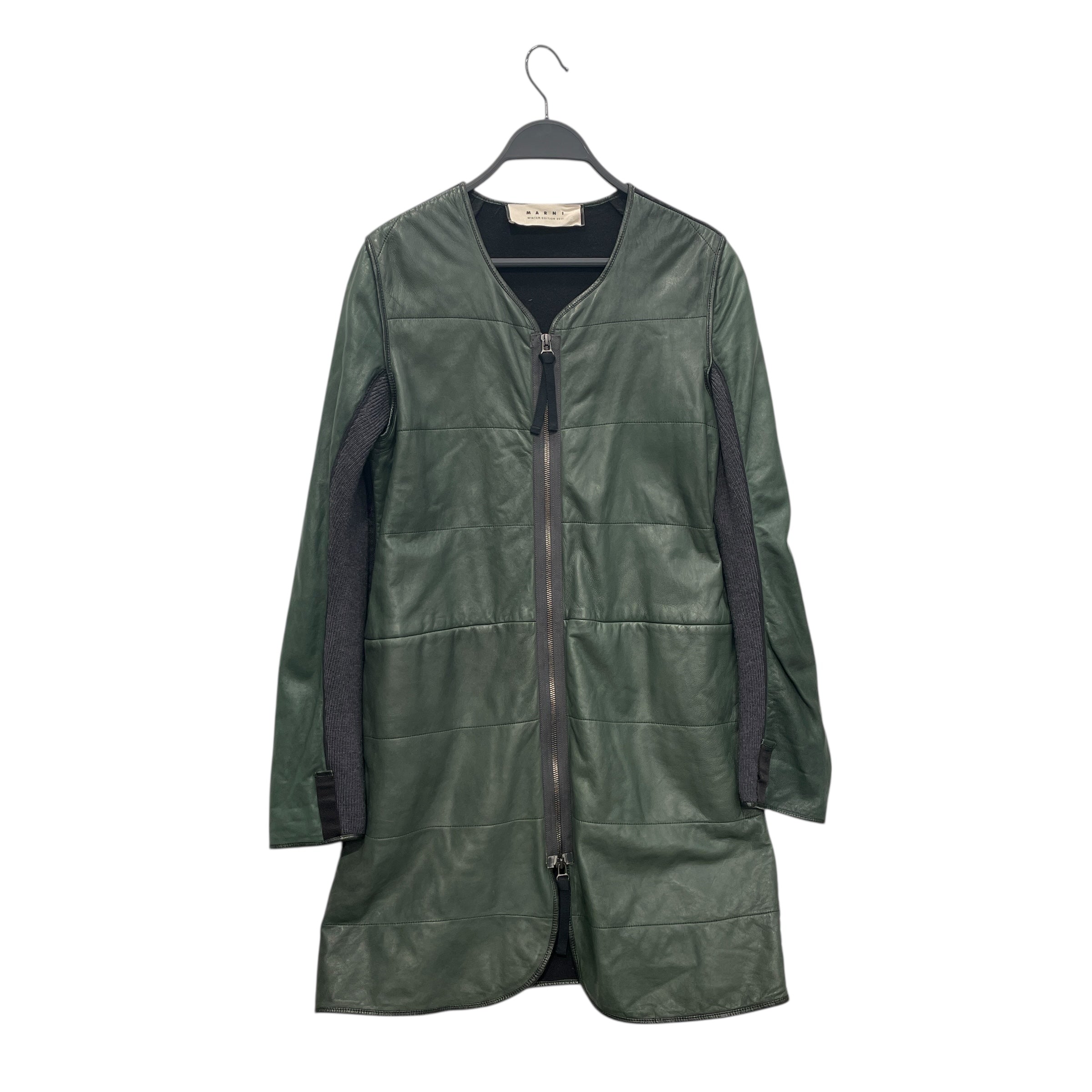 MARNI/Leather Jkt/38/Leather/GRN/ZIP FRONT LEATHER JACKET/DRESS view 1