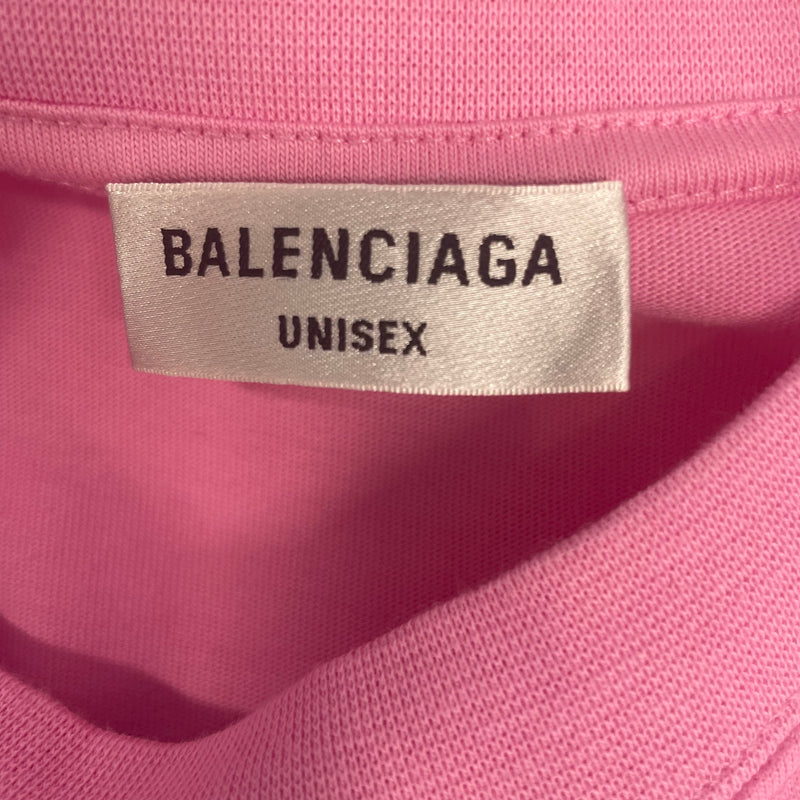 BALENCIAGA/T-Shirt/XS/Cotton/PNK/pink rhinestone