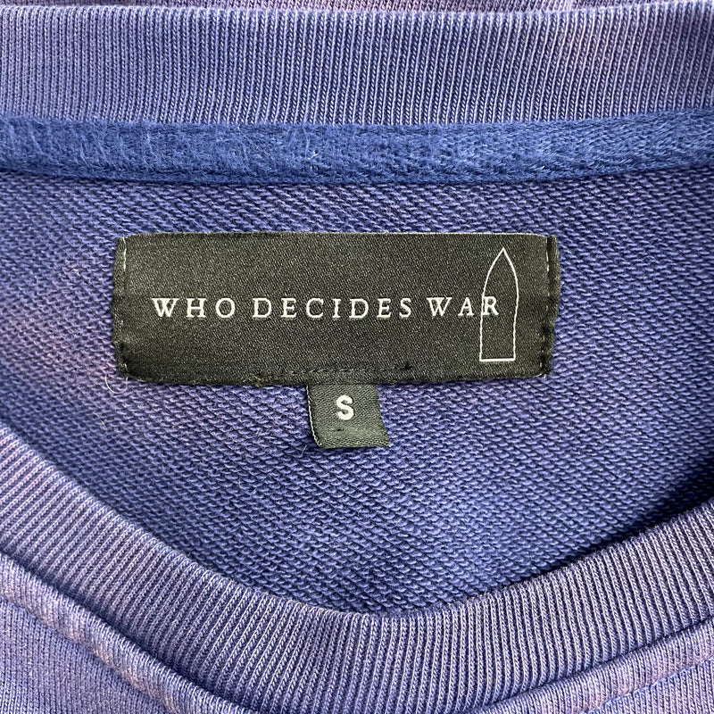 WHO DECIDES WAR/Sweatshirt/S/Cotton/PPL/Pullover/WNGED LOGO CREWNECK