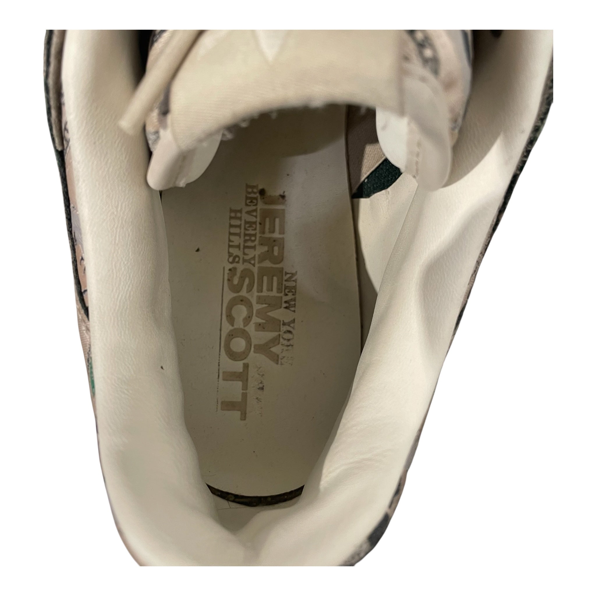 adidas/JEREMY SCOTT/Low-Sneakers/US 12/All Over Print/Leather/GRN/MONEY WINGS FORUM LOW view 3