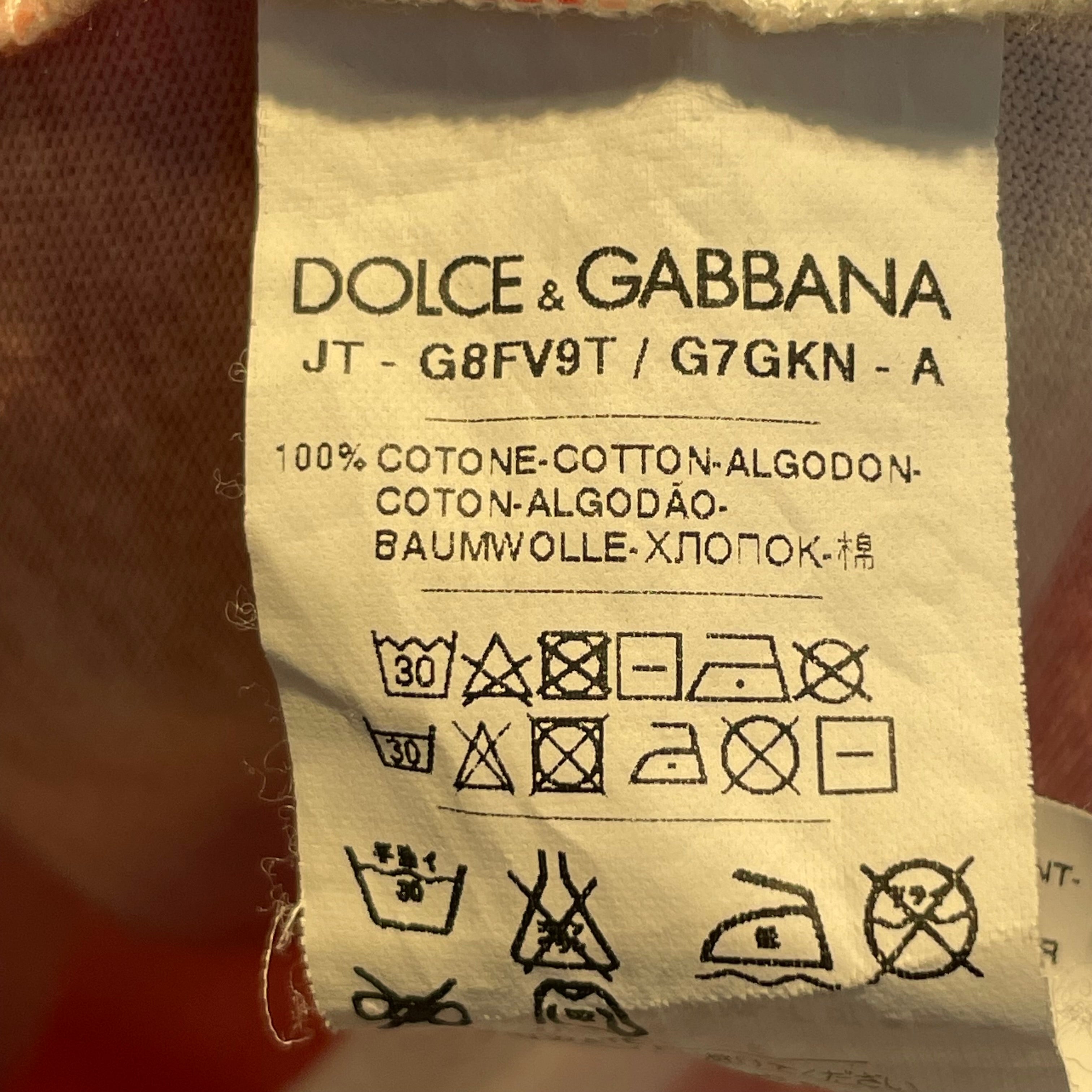 DOLCE&GABBANA/T-Shirt/44/Cotton/RED/Stripe/3 monkeys view 5
