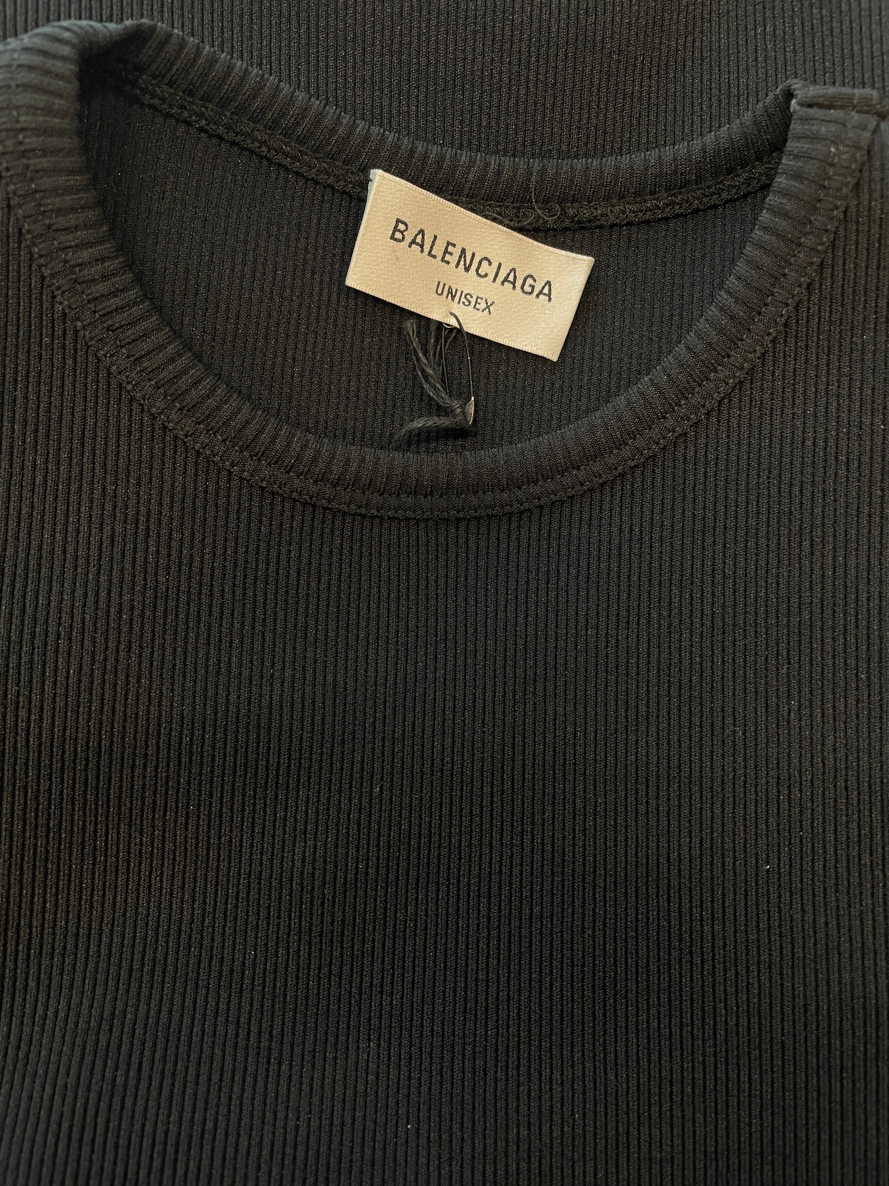 BALENCIAGA/SS Dress/XS/Polyester/BLK/2021 RIBBED DRESS LONG view 3