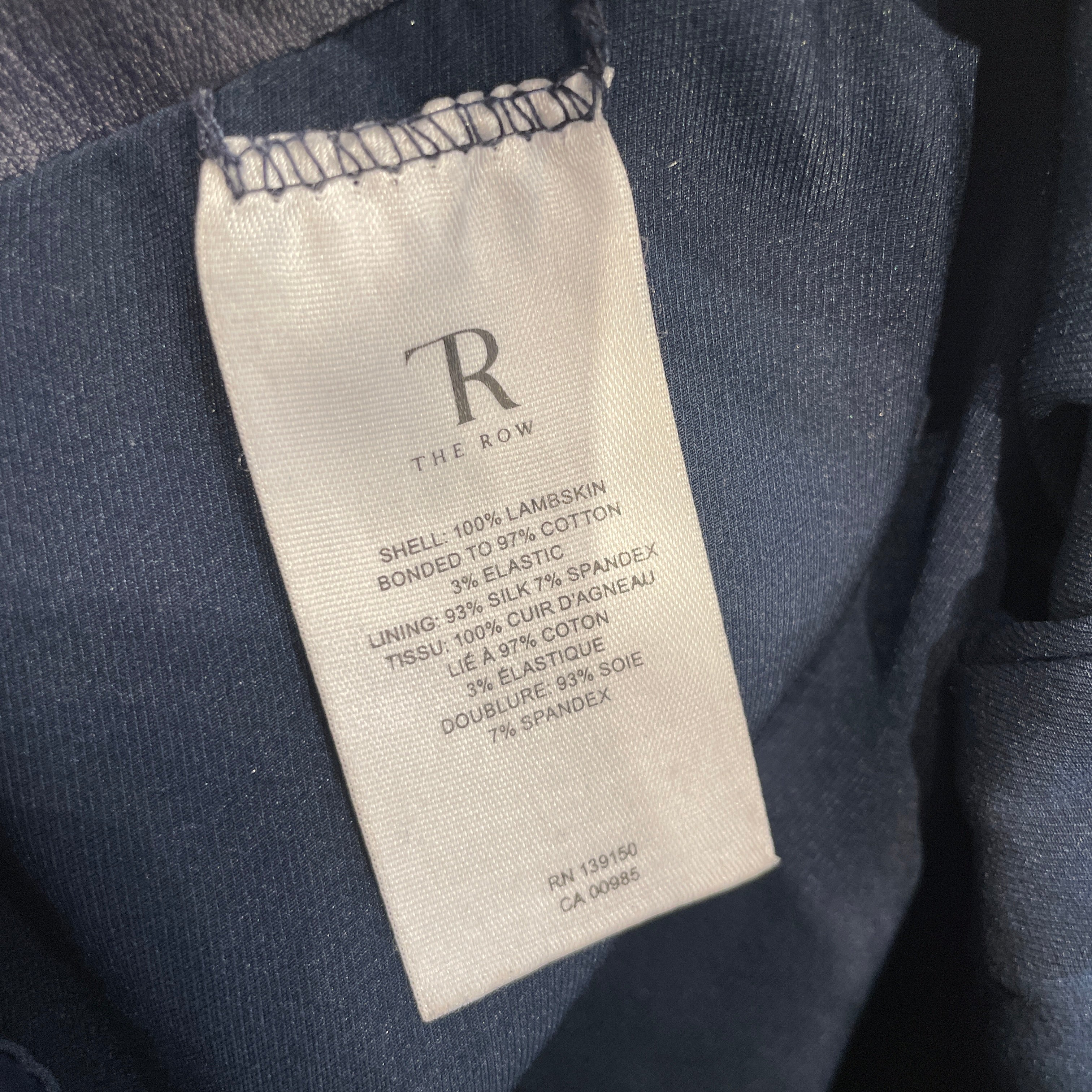 THE ROW/Skinny Pants/4/Leather/NVY/LAMBSKIN HIGH RISE ZIP ANKLE view 4