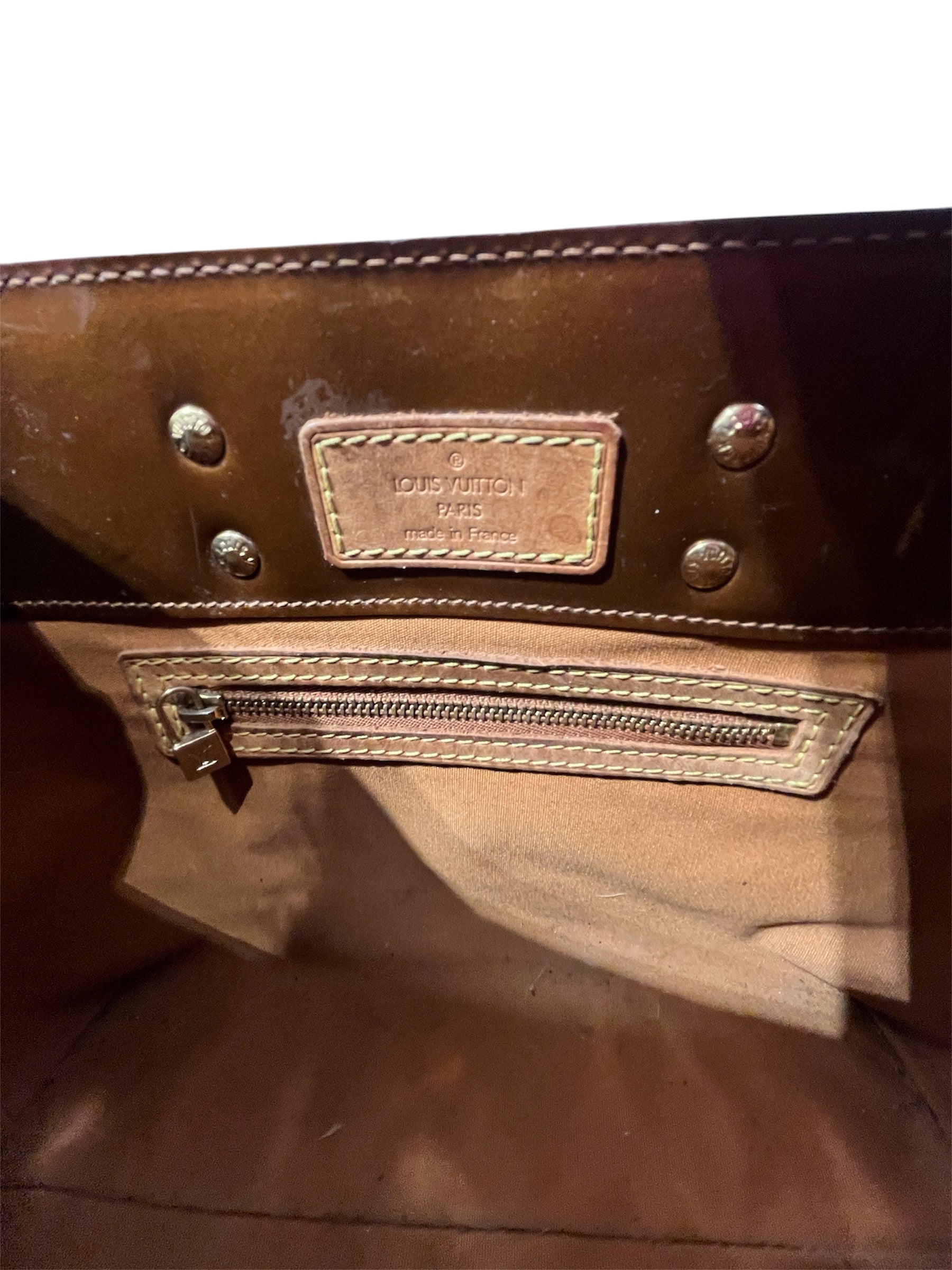 LOUIS VUITTON/Hand Bag/Monogram/Leather/BRW/TH1002/VERNIS MINI view 5