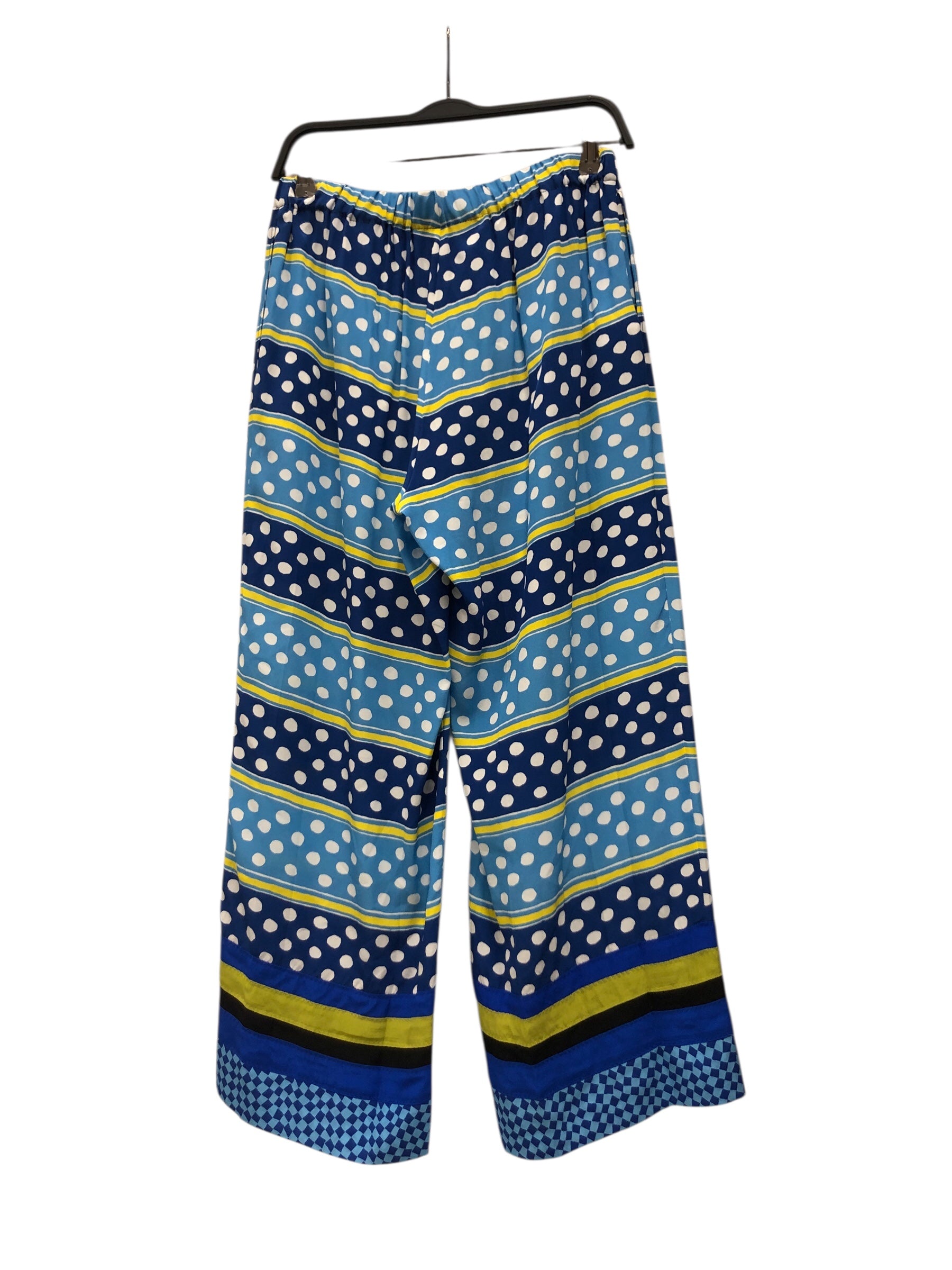 MARNI/Straight Pants/42/Polka dot/Silk/BLU/ view 2
