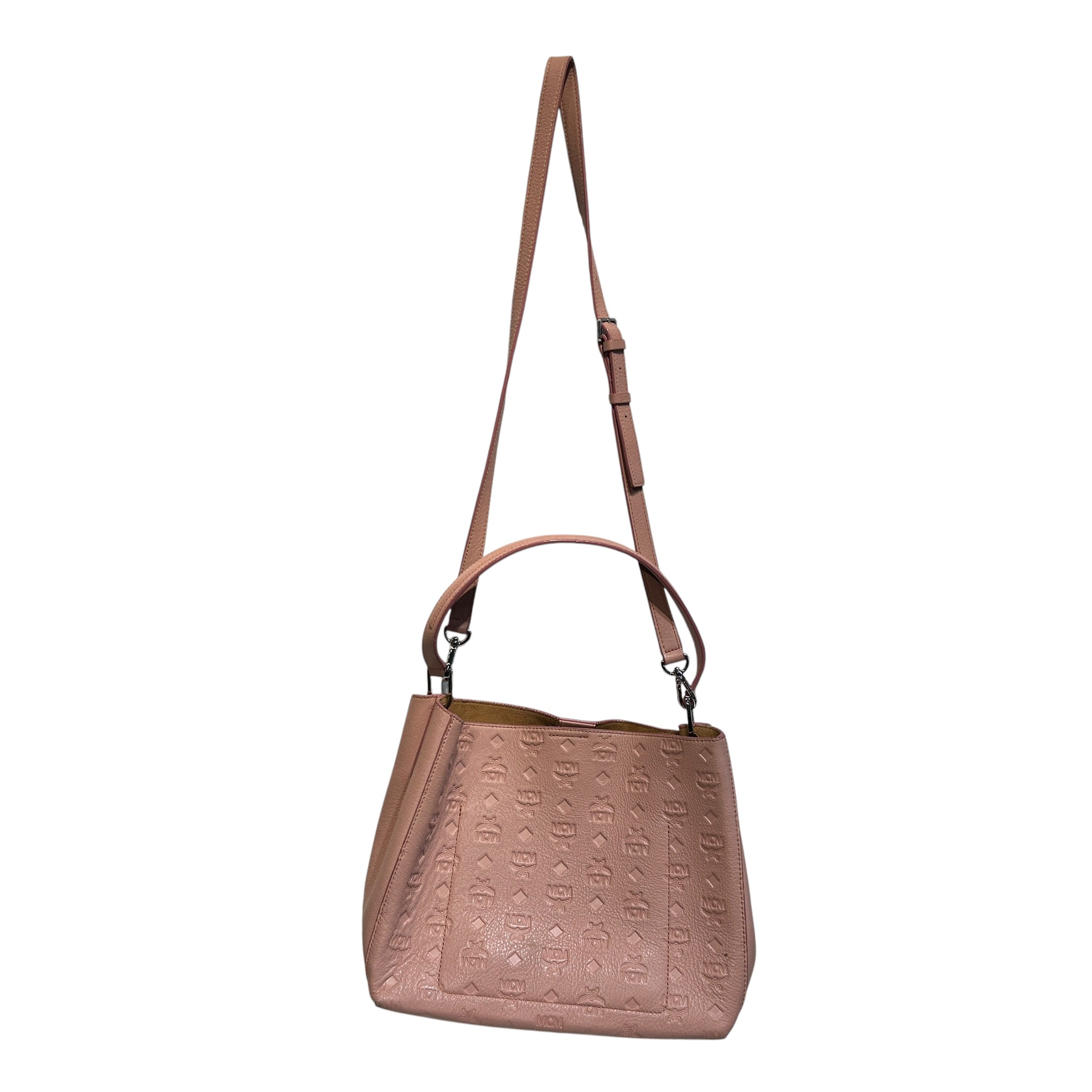 MCM/Bag/Monogram/Leather/PNK/Embossed Leather Visetos Tote view 2