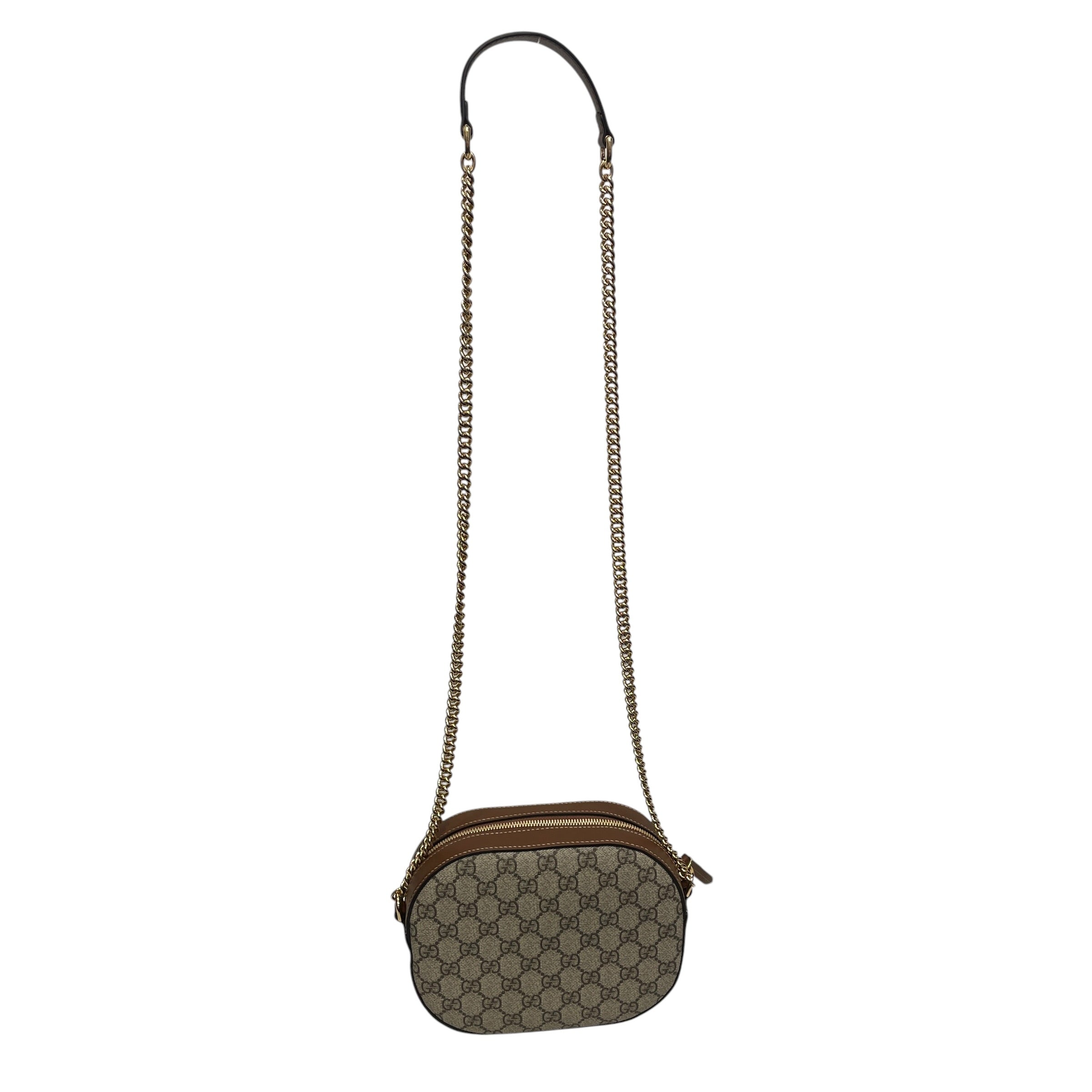GUCCI/Cross Body Bag/Monogram/Leather/BRW/CROSS BODY COATED CANVAS view 1