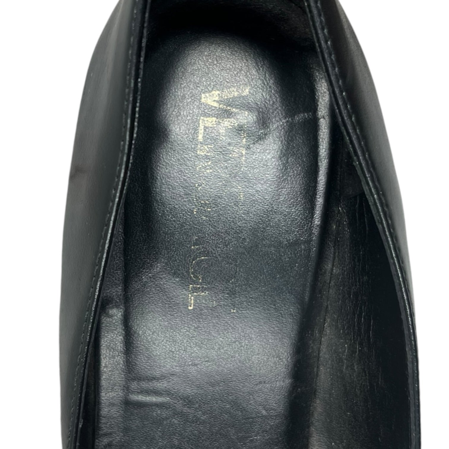 VERSACE/Heels/EU 38.5/Leather/BLK/GOLD BUTTONS view 5