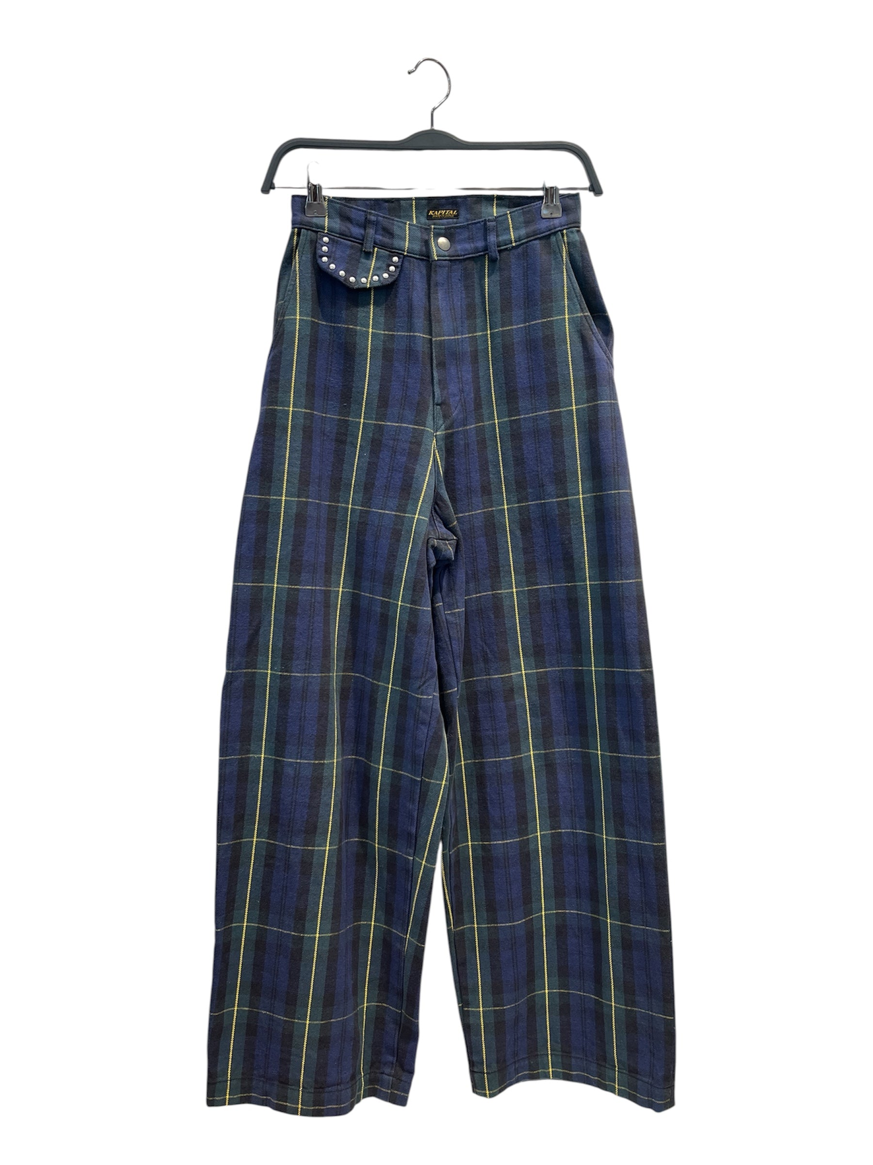 KAPITAL/Pants/S/Cotton/GRN/Plaid/SLVR ON POCKETS view 1