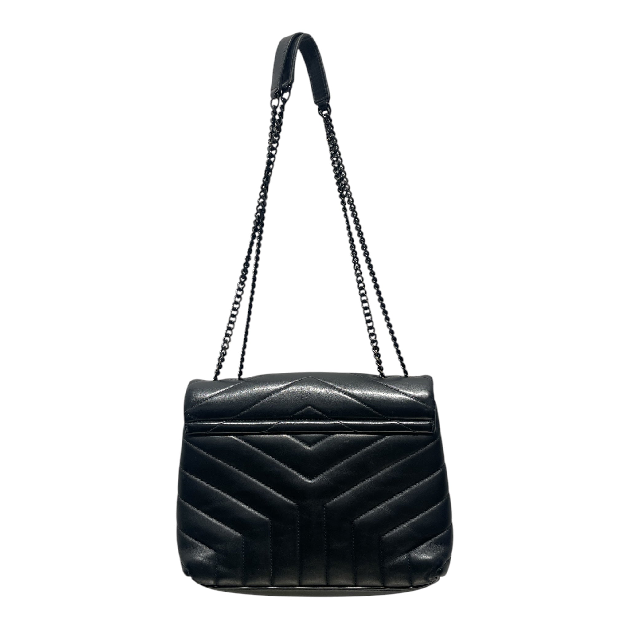 SAINT LAURENT/Hand Bag/Leather/BLK/LouLou Quilted Handbag view 2
