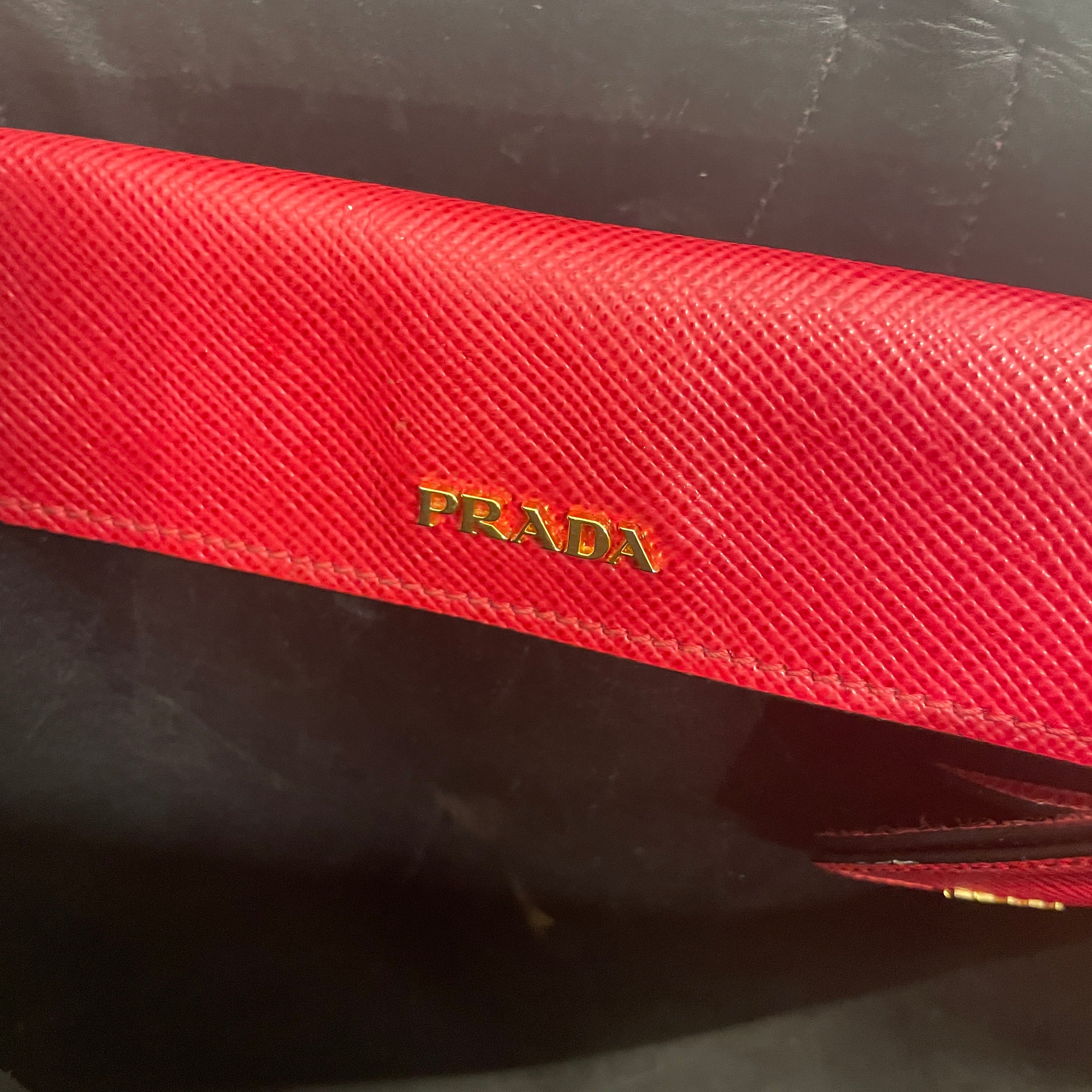 PRADA/Tote Bag/Leather/RED/SAFFINO LEATHER 3 POCKET view 6