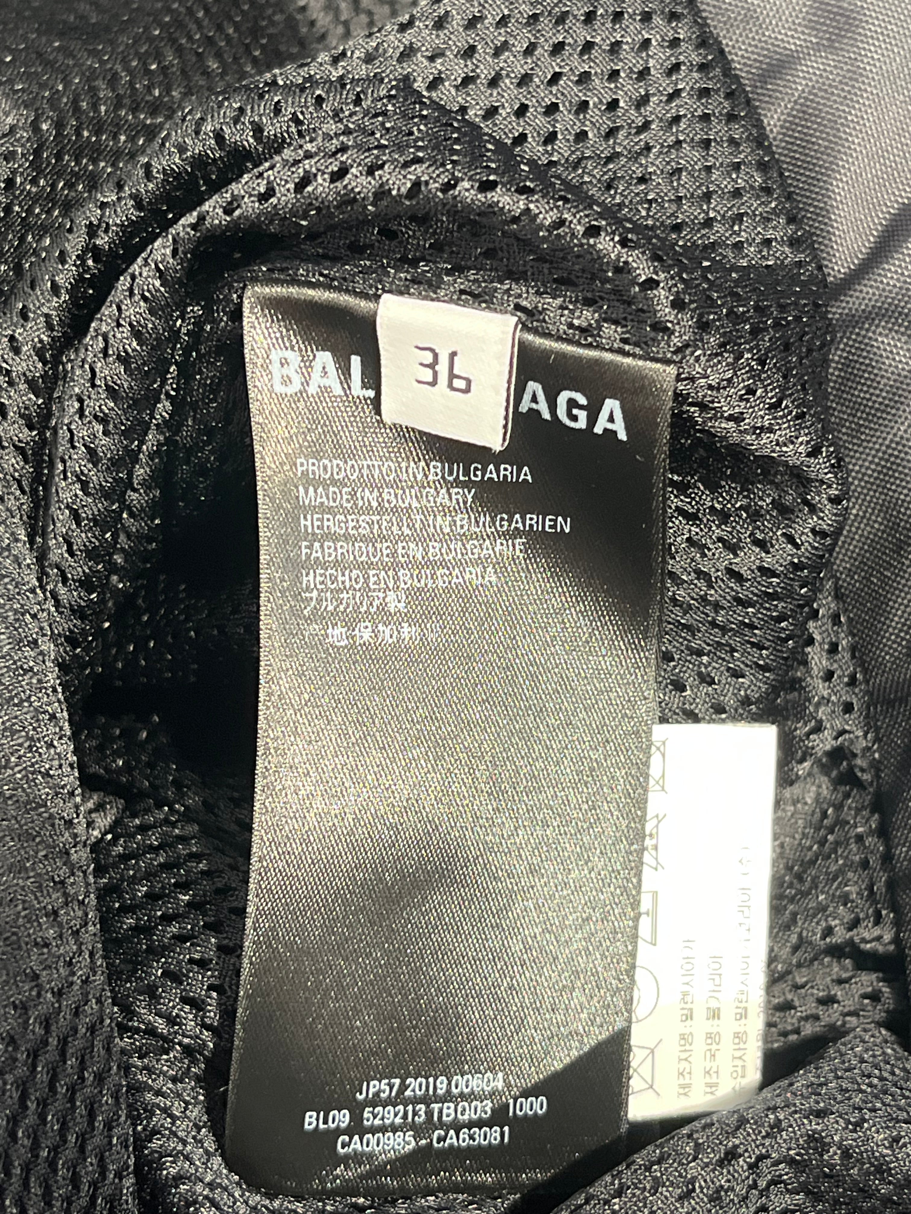 BALENCIAGA/Windbreaker/L/BLK/DENIM SLEEVES WHITE LOGO view 4