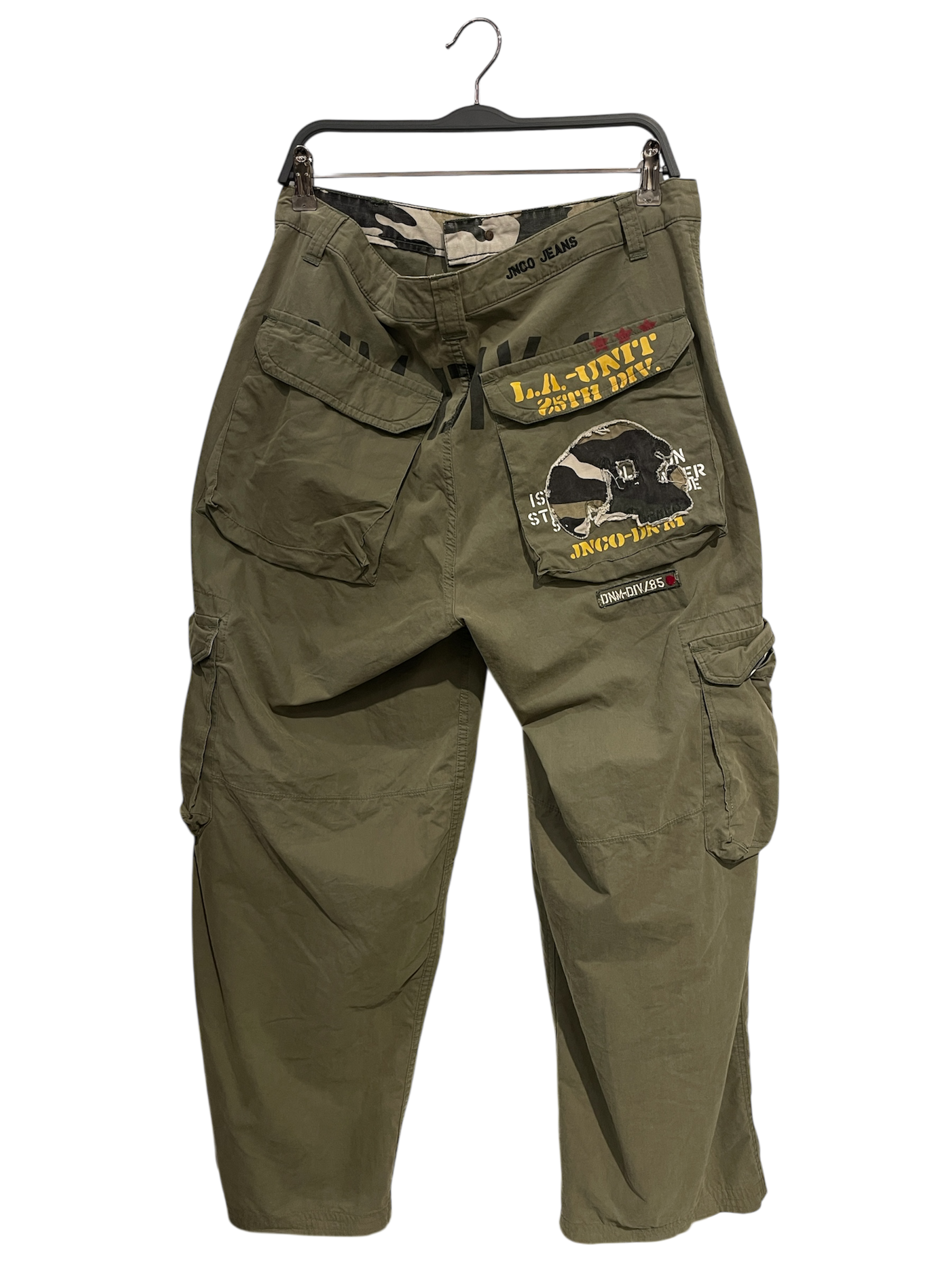 JNCO/Cargo Pants/36/Cotton/GRN/army jnco skull patch view 2
