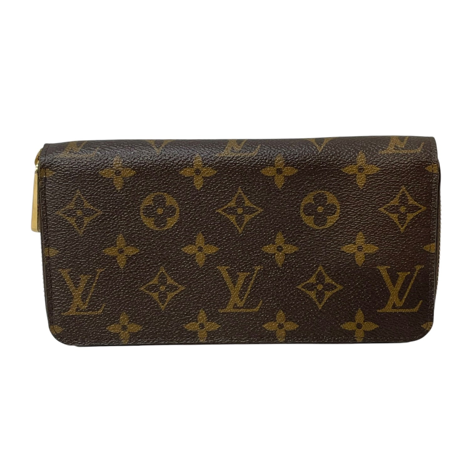 LOUIS VUITTON/Long Wallet/Monogram/Leather/BRW/L's/Pink Interior Zippy Wallet view 1